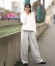ROXY ロキシー ロングパンツ スウェットパンツ レディース ワンポイント ロゴ 裏毛 セットアップ対応 RPT251069(WHT-S)