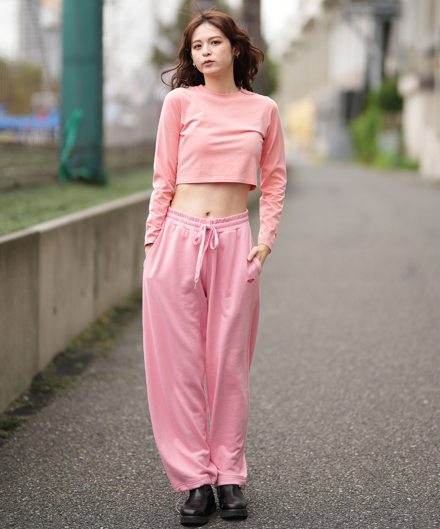 ROXY ロキシー ロングパンツ スウェットパンツ レディース ワンポイント ロゴ 裏毛 セットアップ対応 RPT251069(WHT-S)