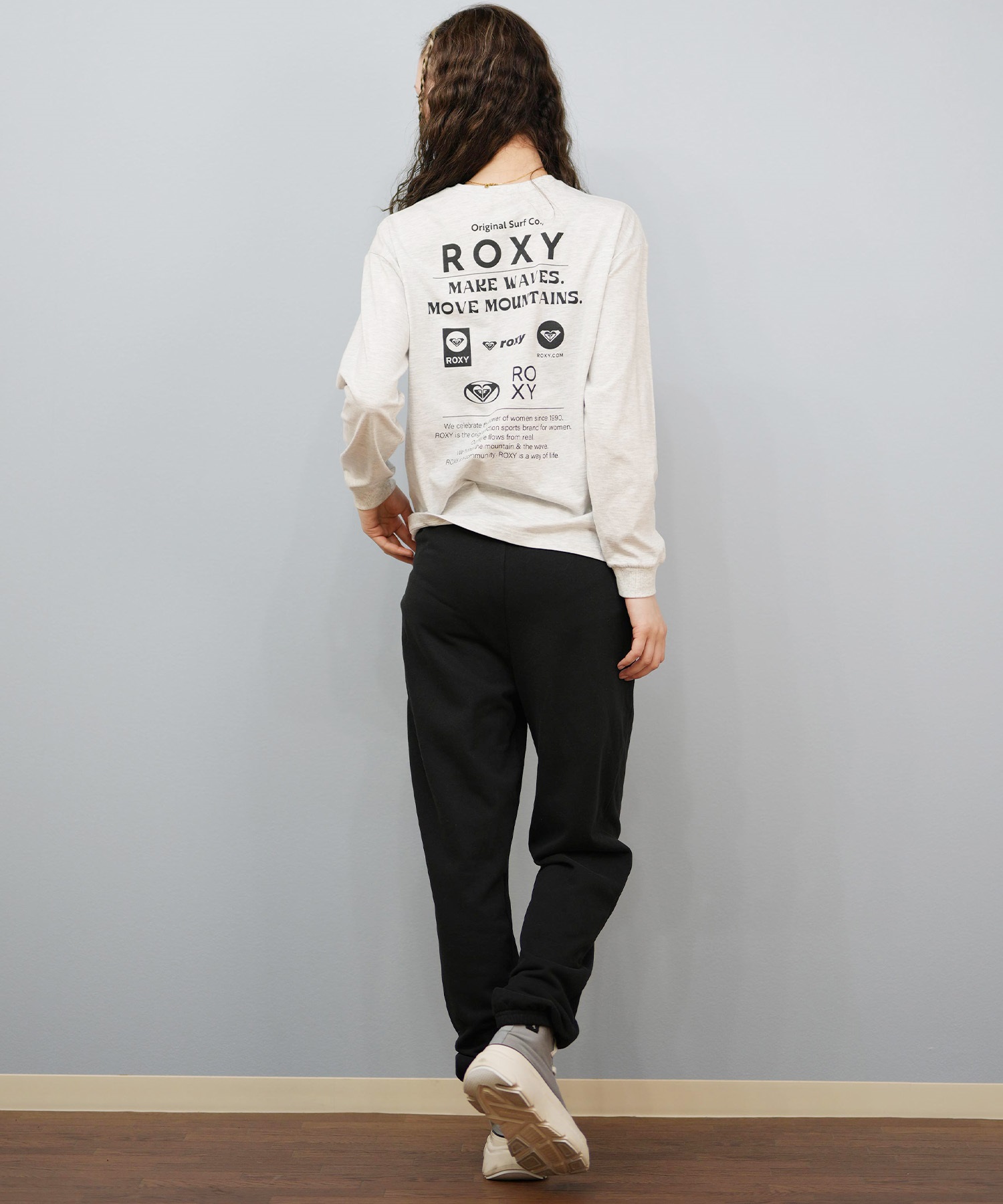 ROXY ロキシー ロングパンツ レディース スウェット パンツ ロゴ セットアップ対応 JIVY PANTS RPT254014(BLK-M)