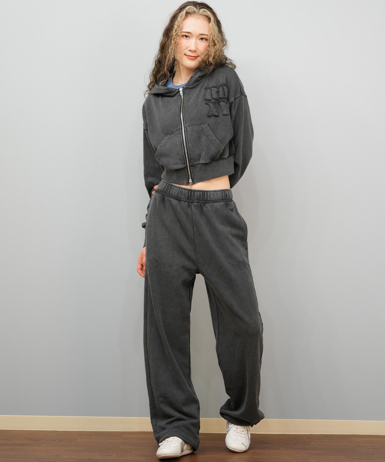 ROXY ロキシー ロングパンツ レディース スウェット パンツ シンプル ロゴ YOLO PANTS RPT254017(BBK-S)