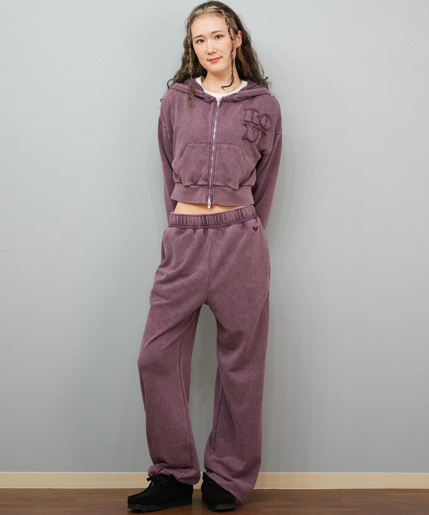 ROXY ロキシー ロングパンツ レディース スウェット パンツ シンプル ロゴ YOLO PANTS RPT254017(BBK-S)