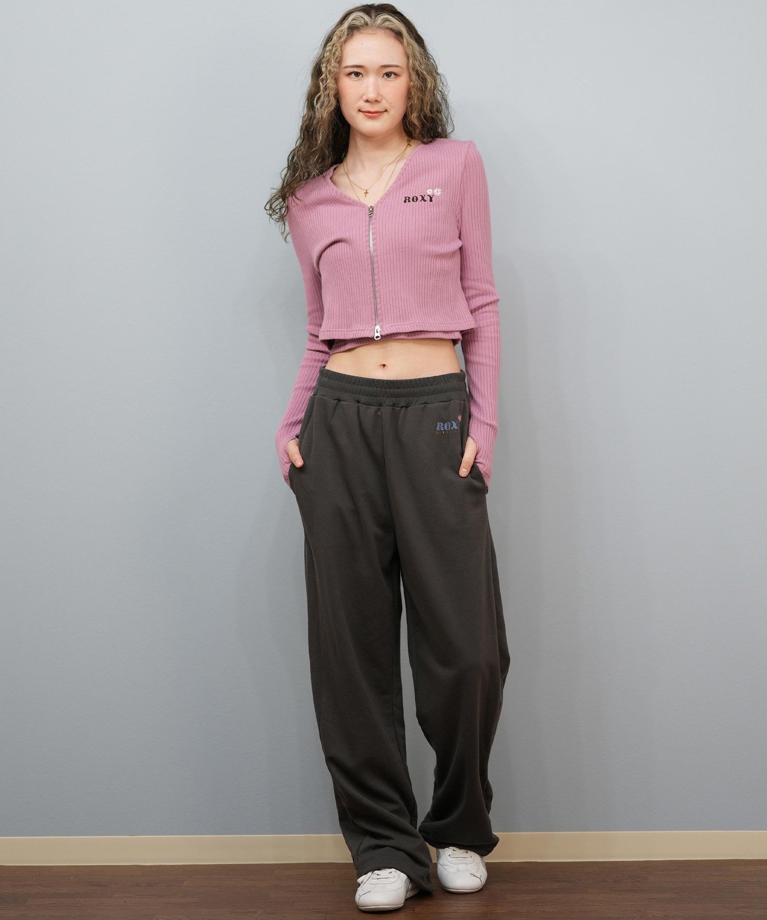 ROXY ロキシー ロングパンツ レディース スウェット パンツ セットアップ対応 SUN AND SURF PANTS RPT254044(BBK-S)