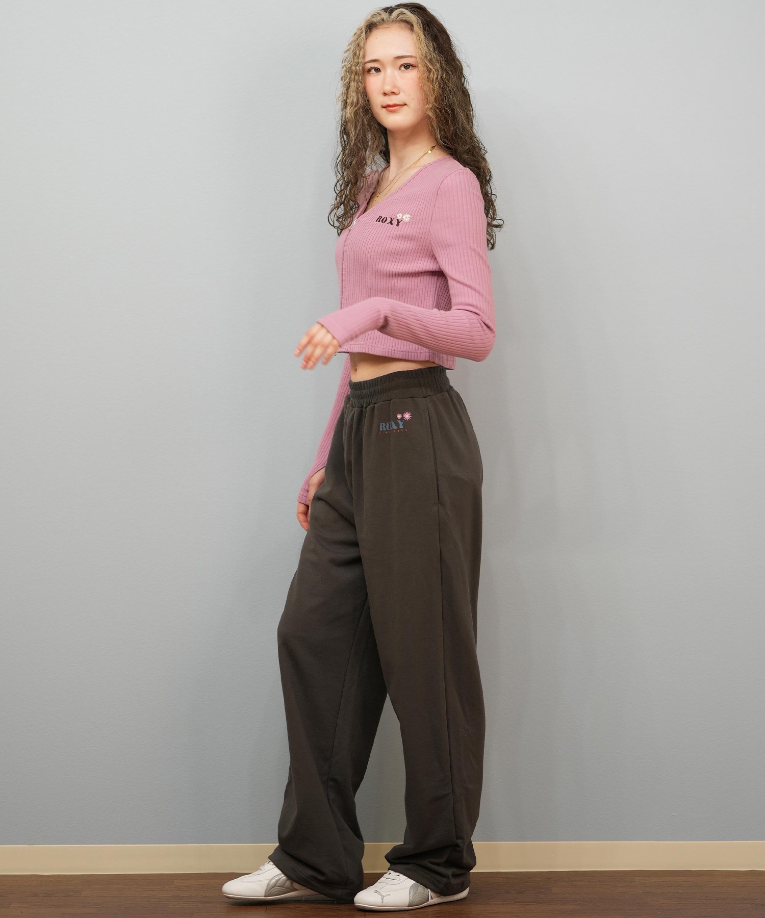 ROXY ロキシー ロングパンツ レディース スウェット パンツ セットアップ対応 SUN AND SURF PANTS RPT254044(BBK-S)