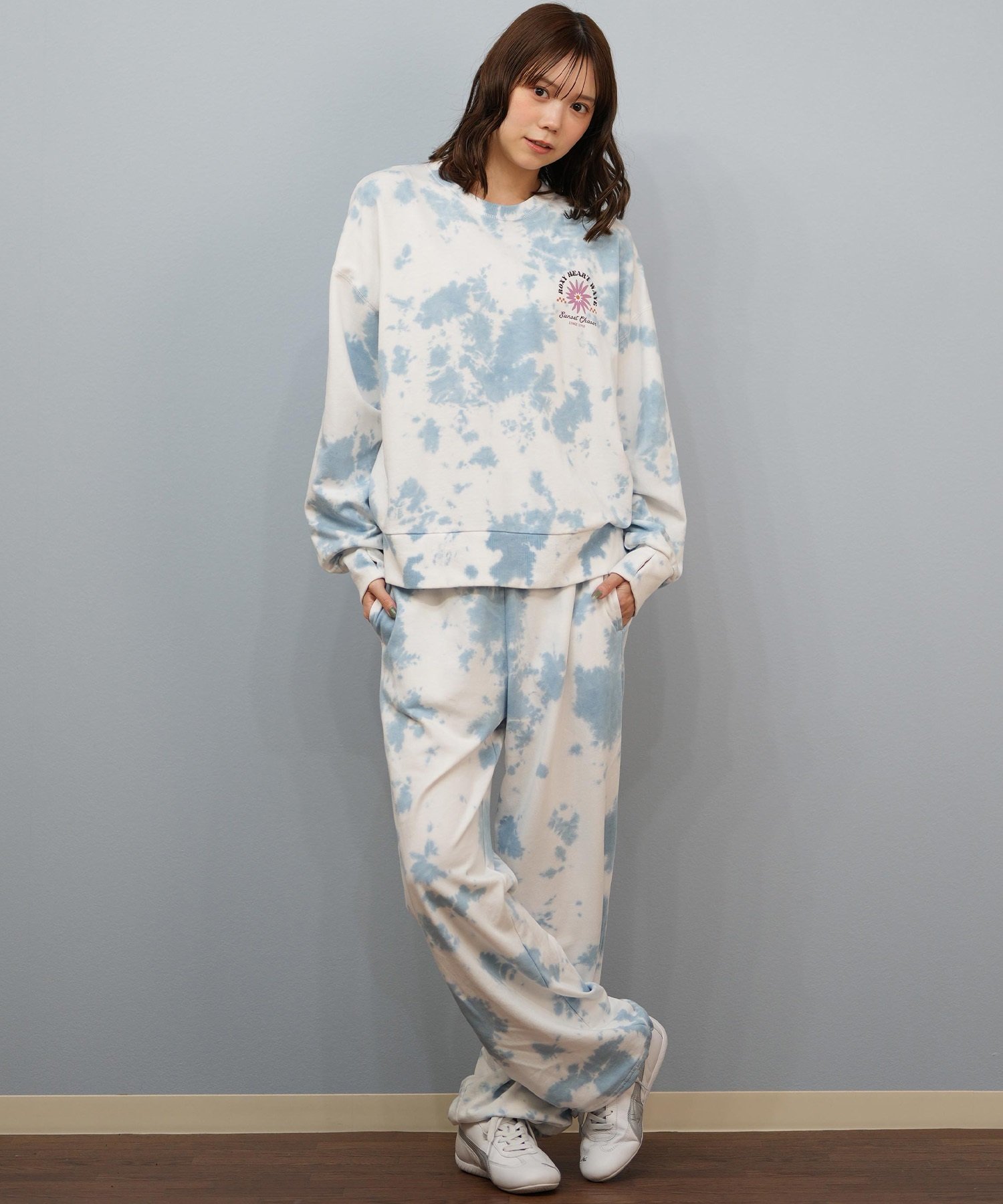 ROXY ロキシー ロングパンツ レディース スウェット パンツ セットアップ対応 SUN AND SURF PANTS RPT254044(BBK-S)