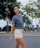 ROXY ロキシー × NANAHA スカート レディース ミニスカート デニム ショーツ付き ROXY CRUISERS RSK252605T(BEG-M)