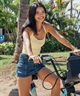 ROXY ロキシー × NANAHA スカート レディース ミニスカート デニム ショーツ付き ROXY CRUISERS RSK252605T(BEG-M)