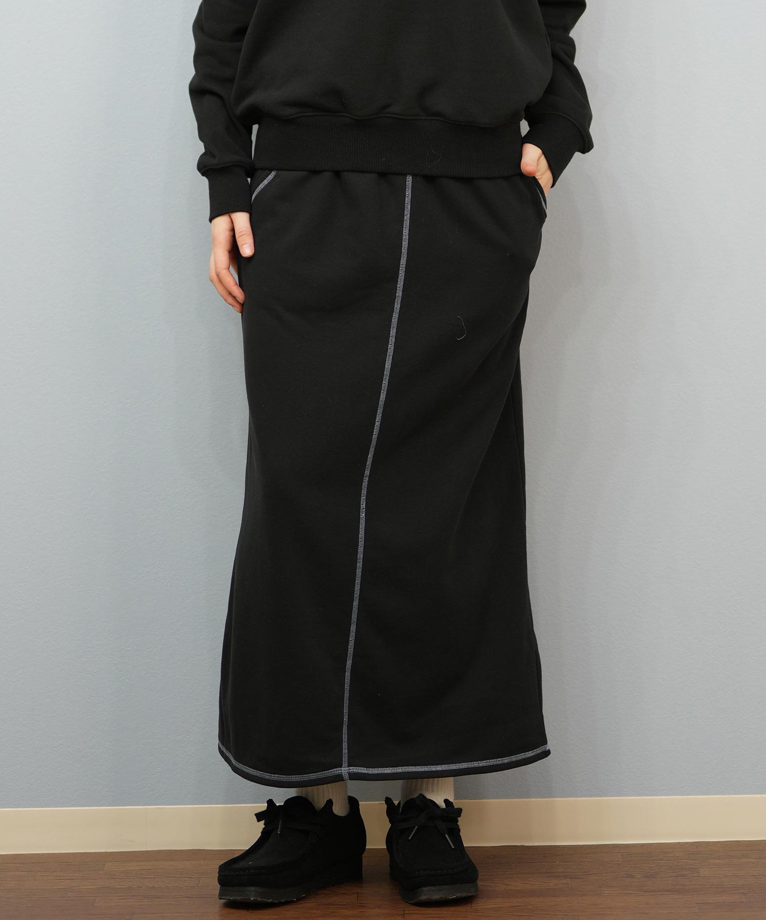 ROXY ロキシー スカート レディース ロングスカート シンプル ロゴ JIVY SKIRTS RSK254003(BLK-M)