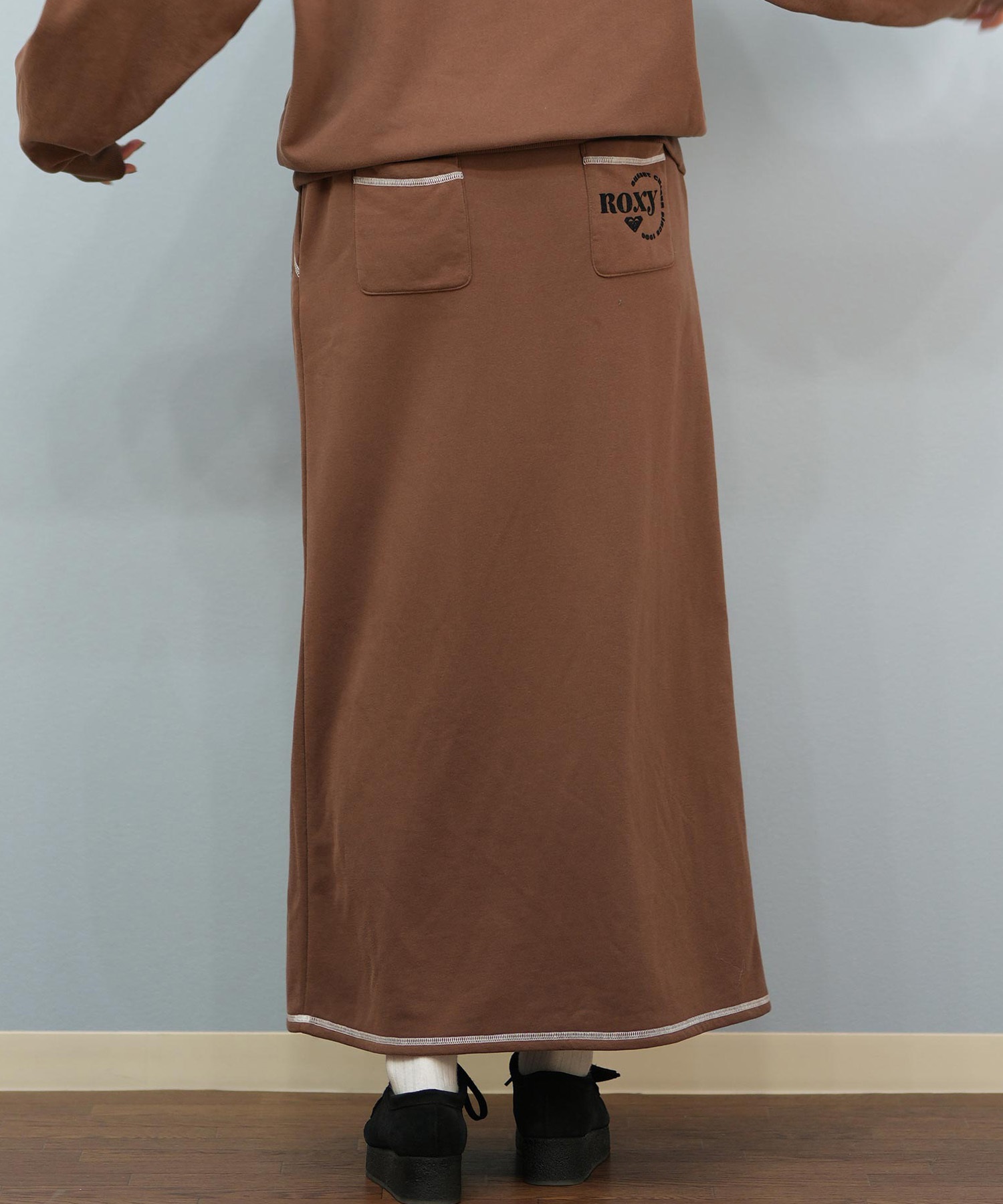 ROXY ロキシー スカート レディース ロングスカート シンプル ロゴ JIVY SKIRTS RSK254003(BLK-M)