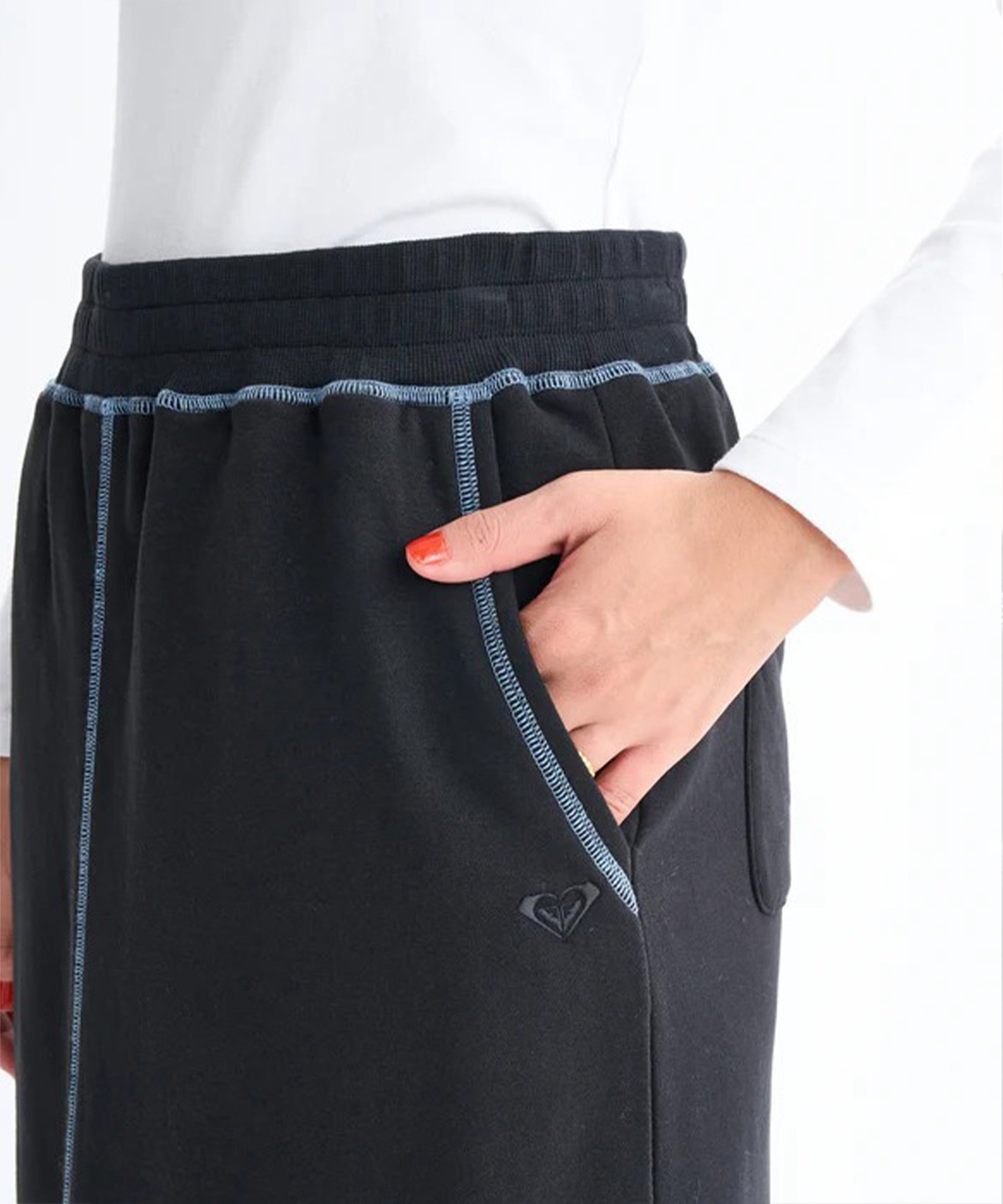 ROXY ロキシー スカート レディース ロングスカート シンプル ロゴ JIVY SKIRTS RSK254003(BLK-M)