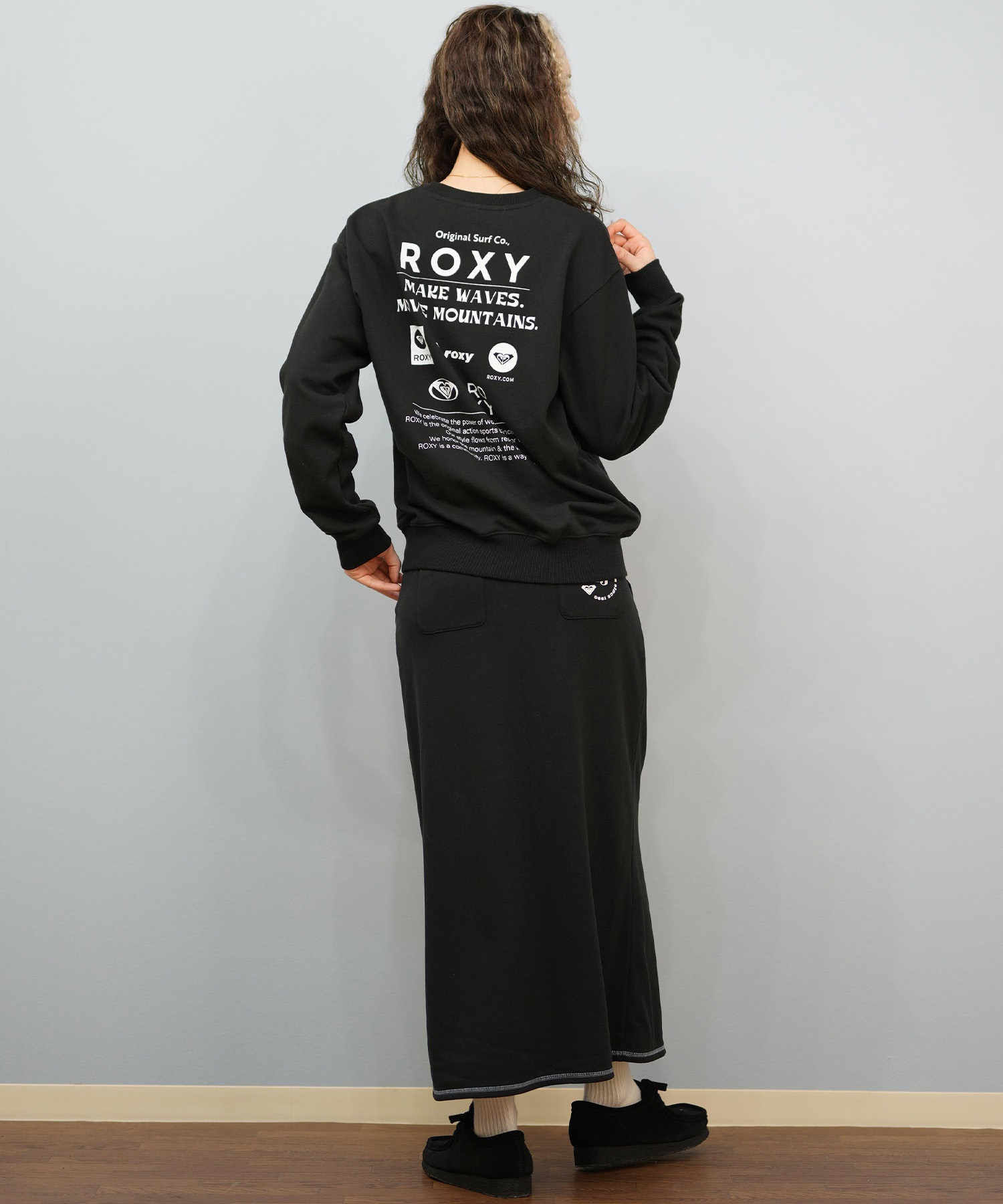 ROXY ロキシー スカート レディース ロングスカート シンプル ロゴ JIVY SKIRTS RSK254003(BLK-M)