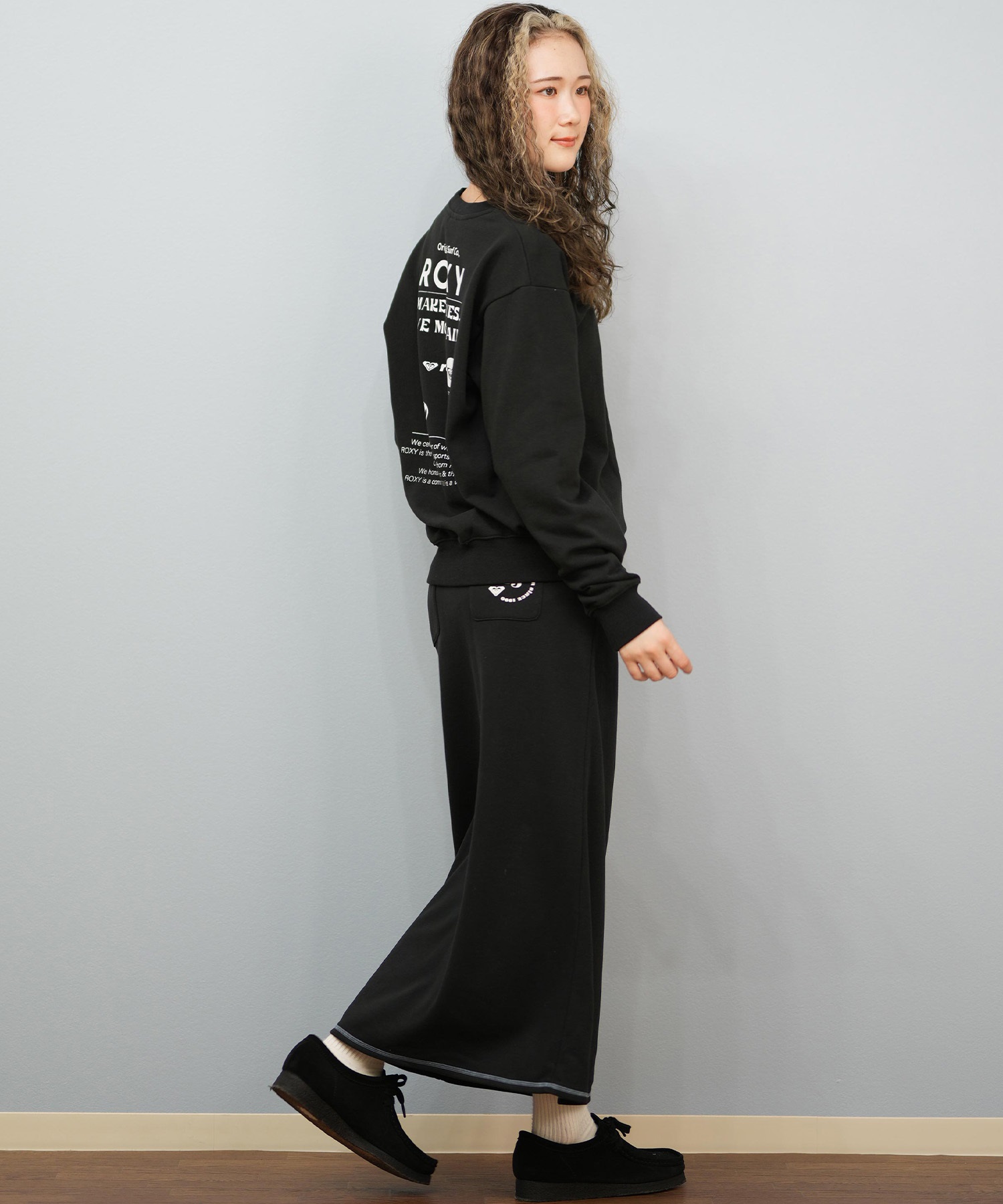 ROXY ロキシー スカート レディース ロングスカート シンプル ロゴ JIVY SKIRTS RSK254003(BLK-M)
