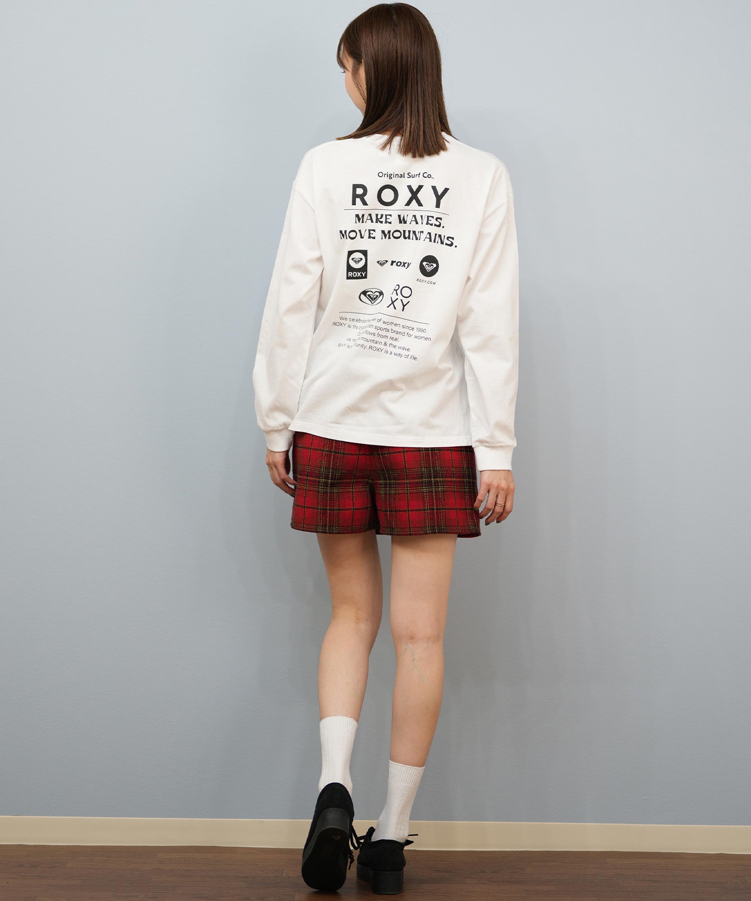 ROXY ロキシー スカート レディース ミニスカート 無地 チェック