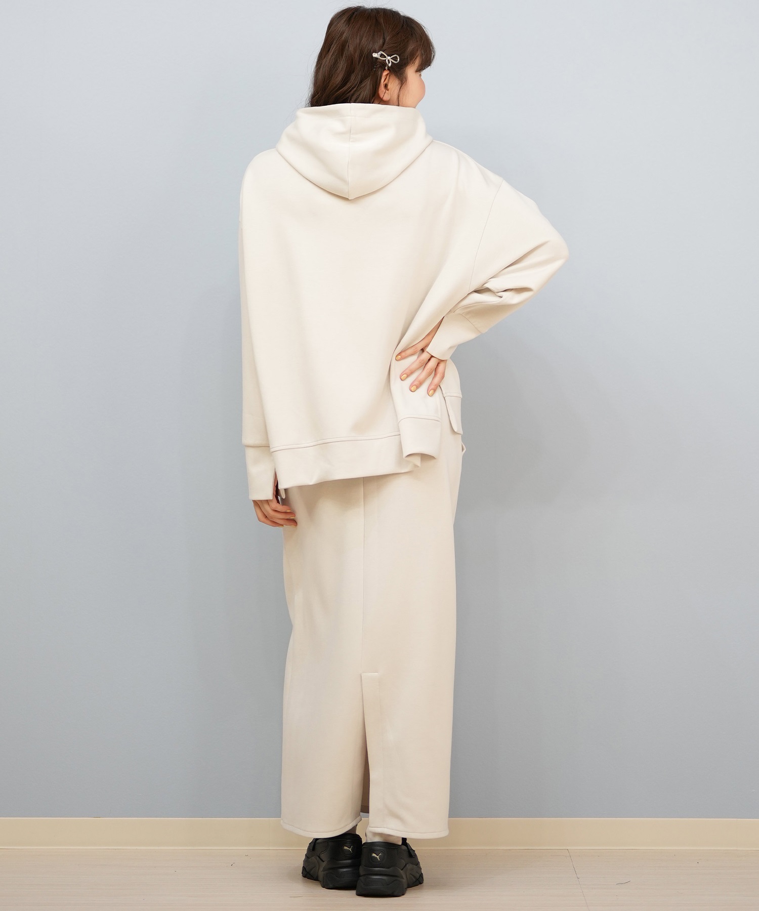 ROXY ロキシー ロングスカート レディース ロゴ ワンポイント セットアップ対応 RSK254612M(BLK-M)