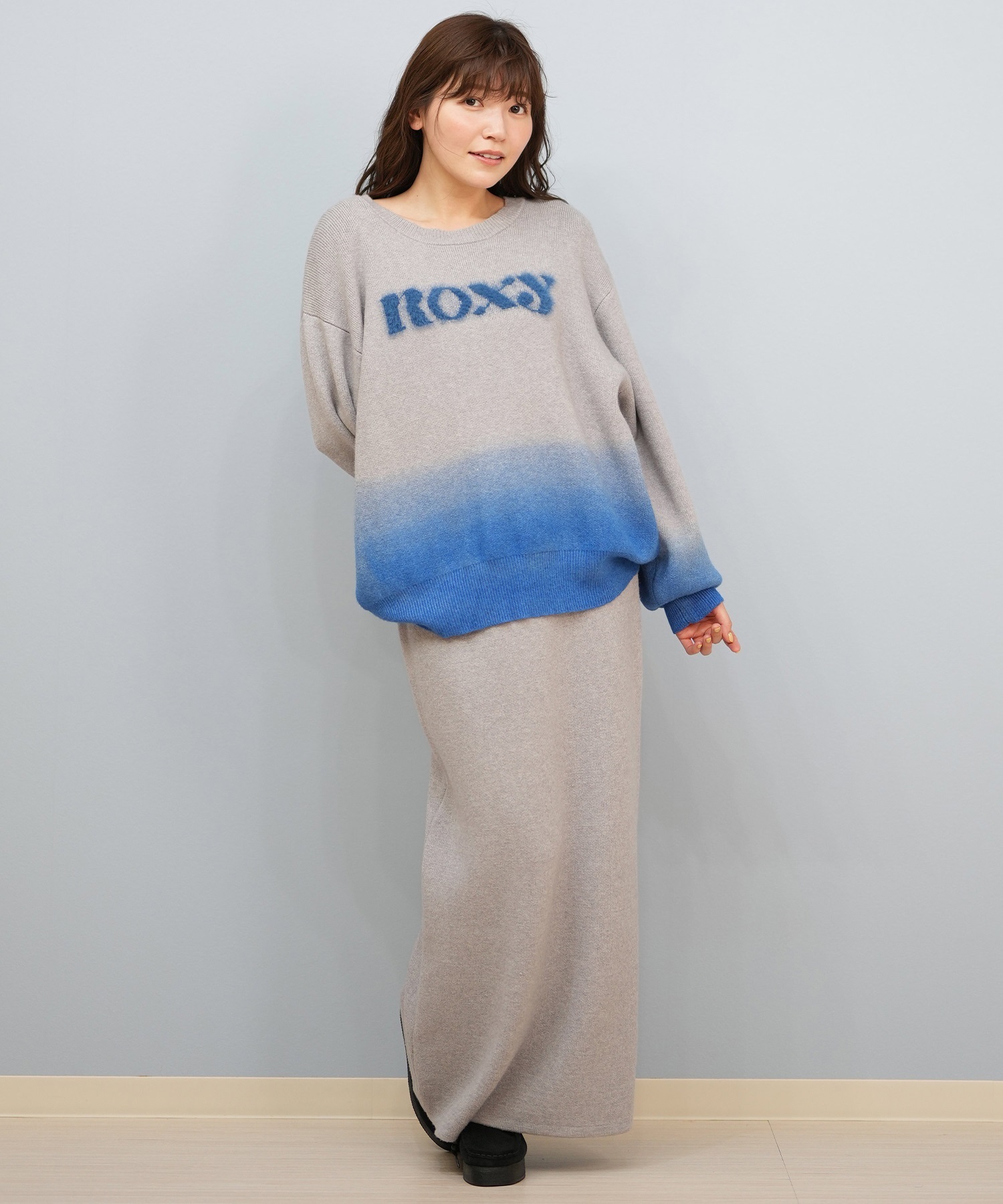 ROXY ロキシー ロングスカート レディース ニットスカート 無地