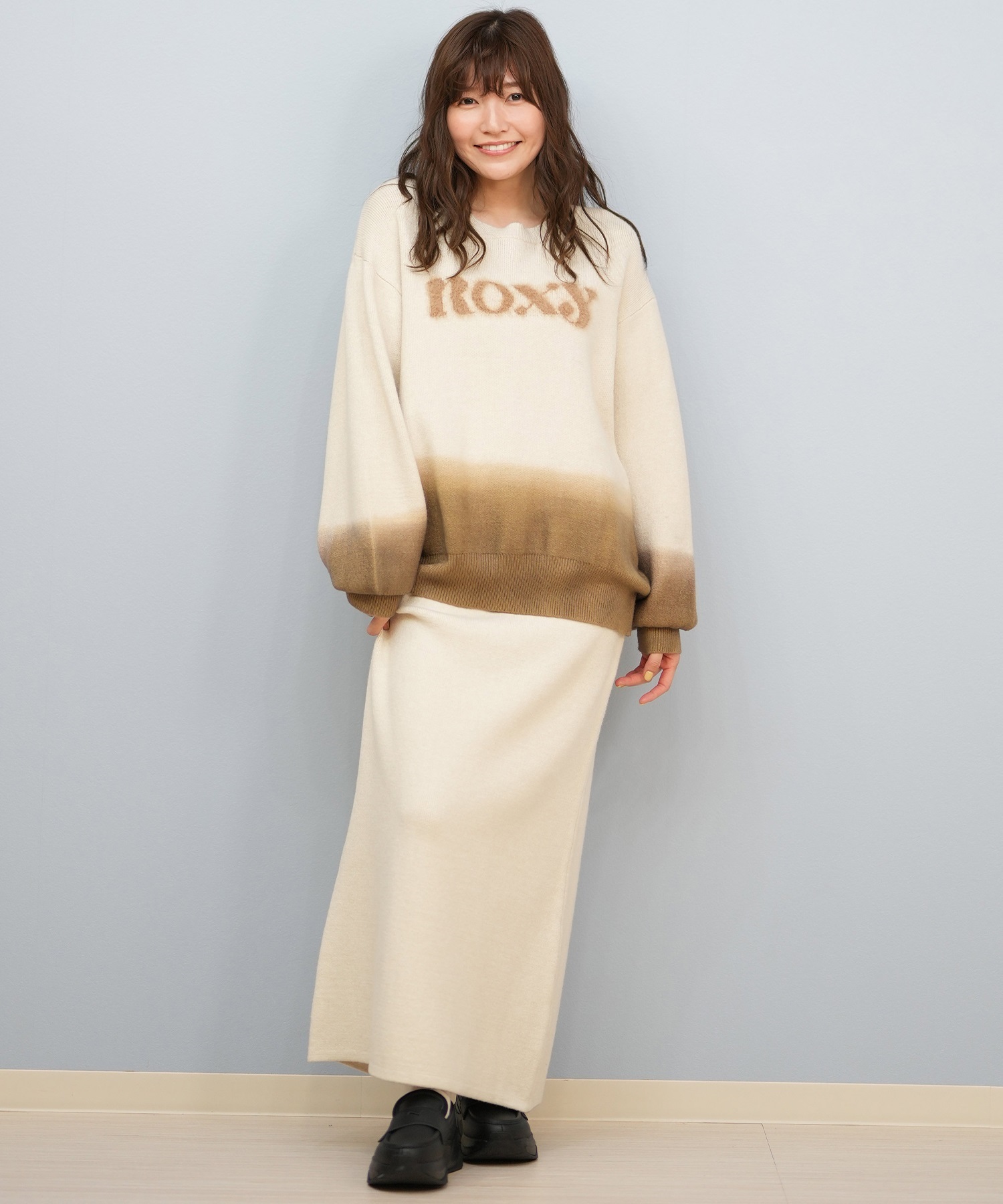 ROXY ロキシー ロングスカート レディース ニットスカート 無地 ROXY ロキシー ロングスカート レディース ニットスカート 無地