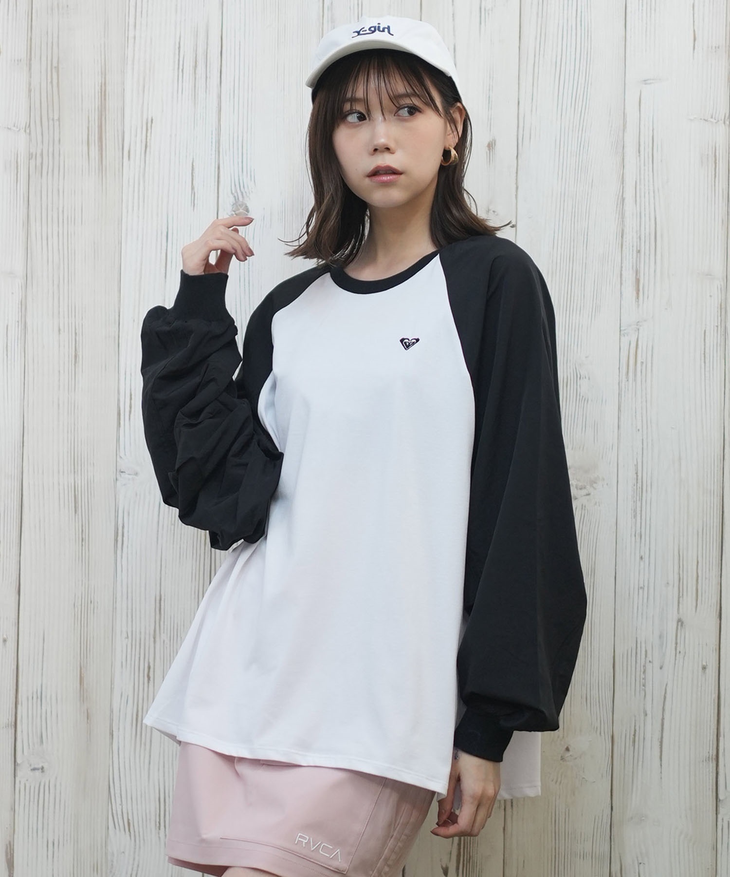 ROXY ロキシー ラッシュガード 水着 レディース 長袖 ラグラン ロンT 水陸両用 UVカット LA PALMA RLY251031(BBK-M)