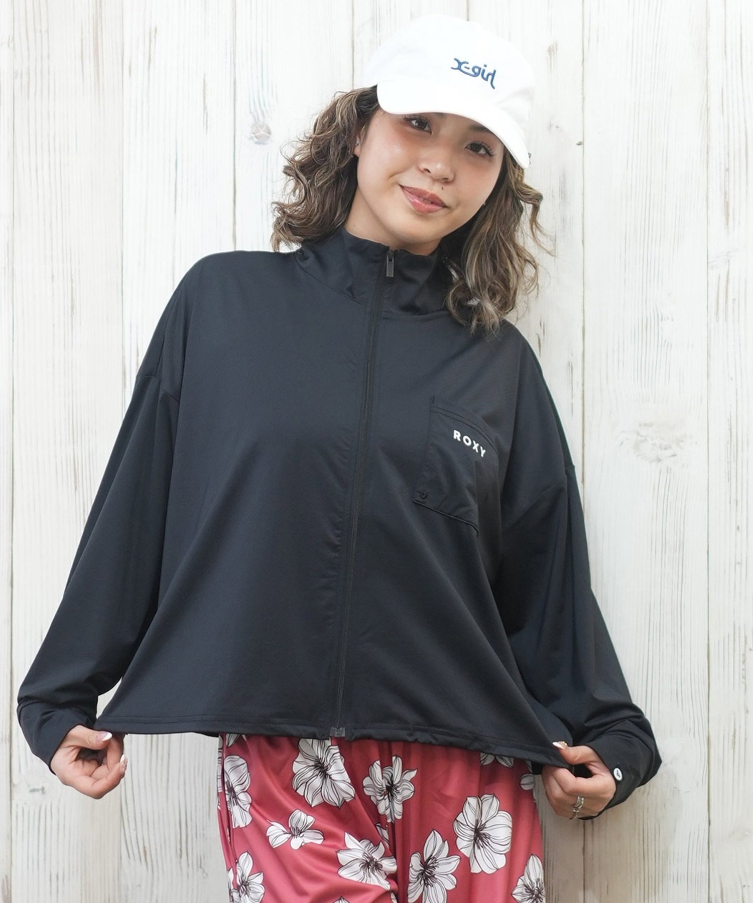 【Roxy】ロキシー ジップアップ ラッシュベスト 長袖 UVカット ROXY ロキシー 水着 レディース ラッシュガード ジップアップ