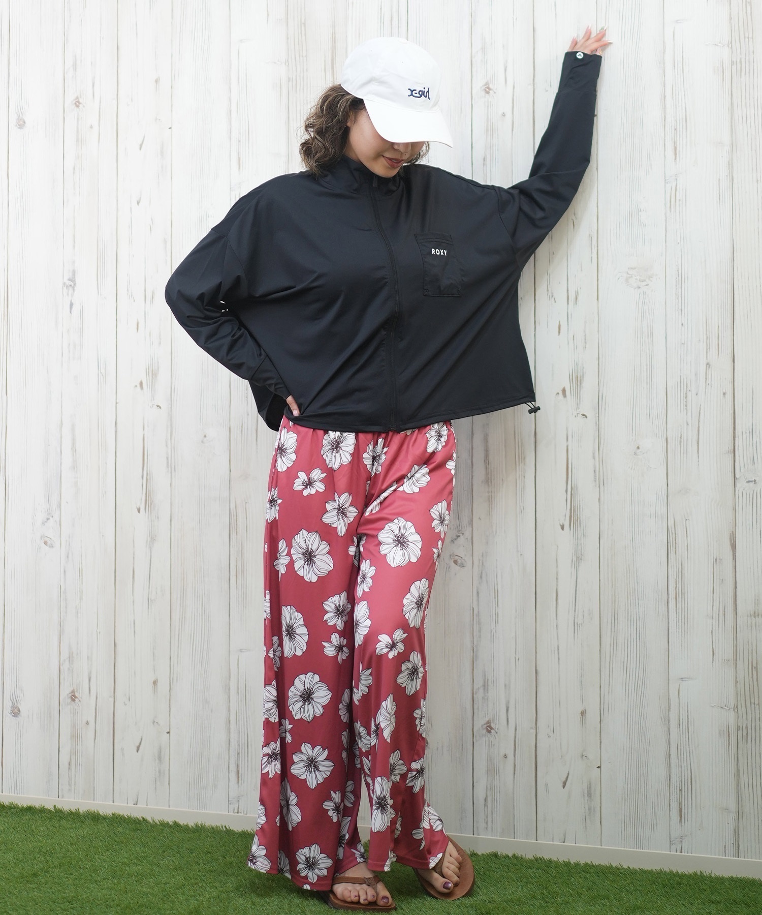 ROXY ロキシー 水着 レディース ラッシュガード ジップアップ 長袖