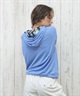 ROXY ロキシー ラッシュガード レディース パーカー ジップアップ 長袖 水陸両用 UVカット ARTSY FLORAL LOGO PARKA RLY251041(BLU-S)