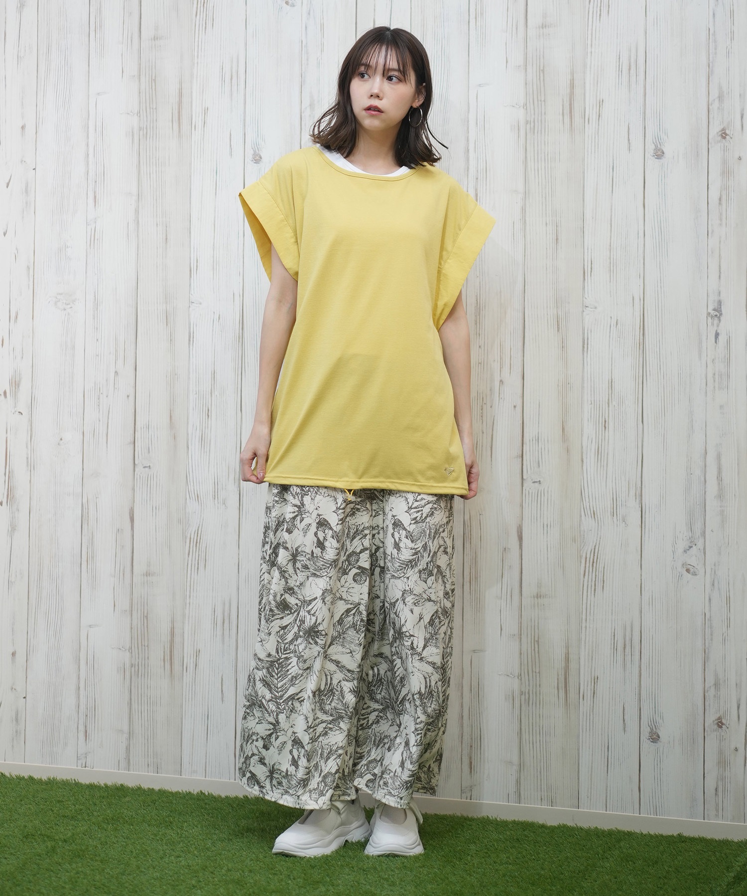 ロキシー ROXY GRAN CANARIA （イエロー） ROXY ロキシー 水着 レディース ラッシュガード 半袖 Tシャツ