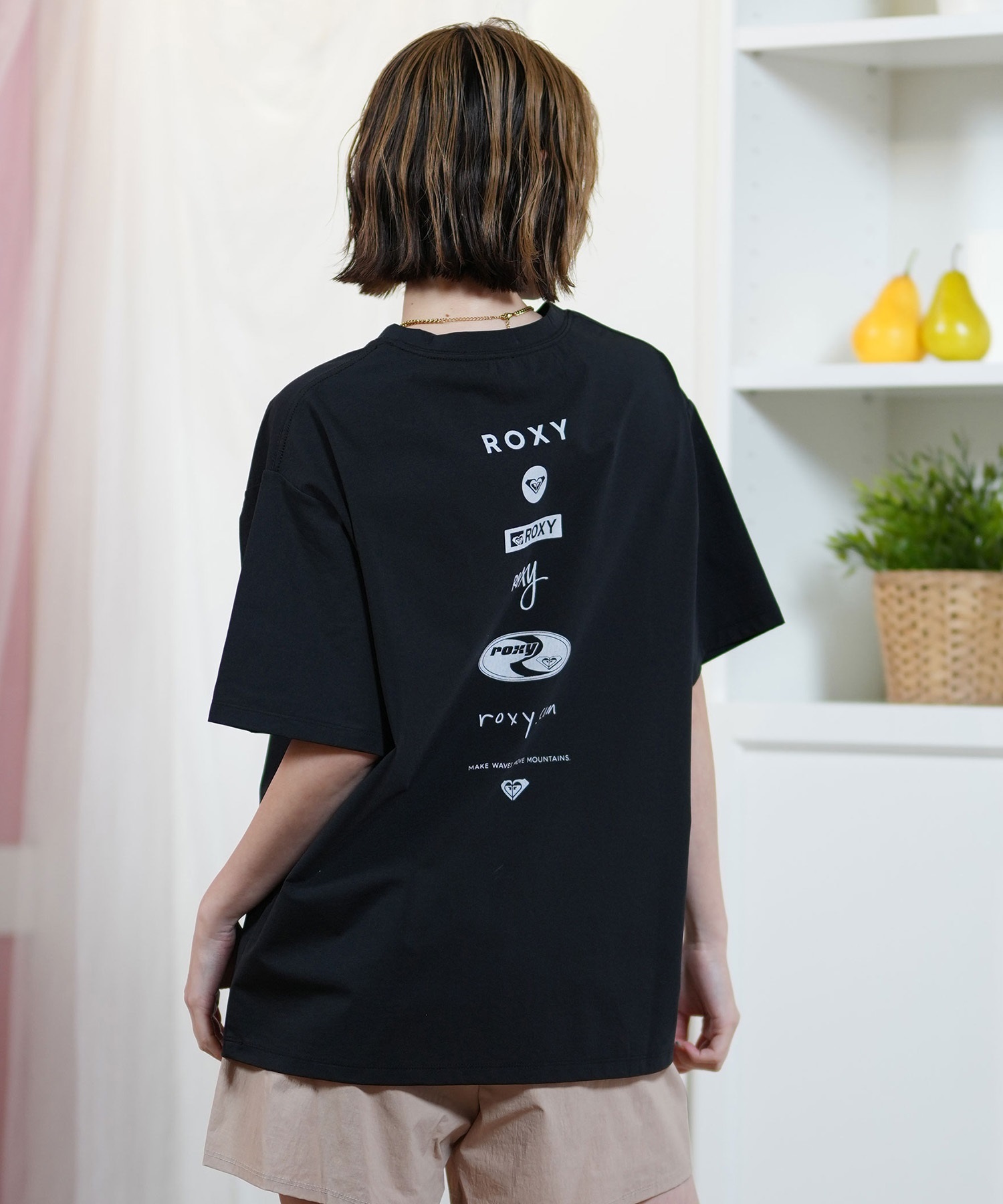 ROXY ロキシー レディース 半袖ラッシュTシャツ バックプリント ロゴ シンプル 全4色 M L サーフィン 海 プール 人気ブランド 通販 2025 新作【RLY251037】 ROXY ロキシー ラッシュガード レディース 半袖 Tシャツ バック