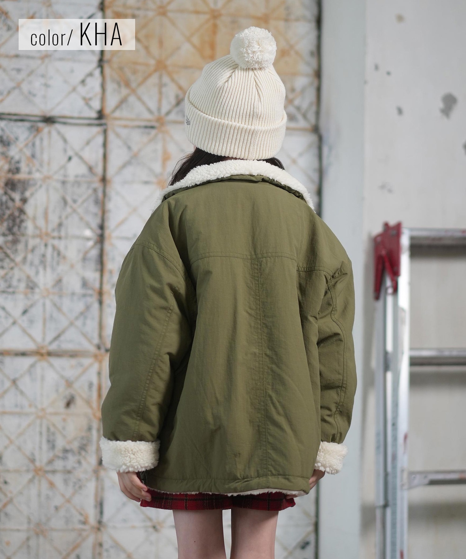 ROXY ロキシー アウター キッズ ジュニア 子供 リバーシブル ナイロン ボア ジャケット 撥水加工 MINI CHEER UP TJK254090(BRN-130cm)