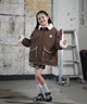 ROXY ロキシー アウター キッズ ジュニア 子供 リバーシブル ナイロン ボア ジャケット 撥水加工 MINI CHEER UP TJK254090(BRN-130cm)