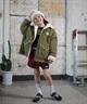 ROXY ロキシー アウター キッズ ジュニア 子供 リバーシブル ナイロン ボア ジャケット 撥水加工 MINI CHEER UP TJK254090(BRN-130cm)