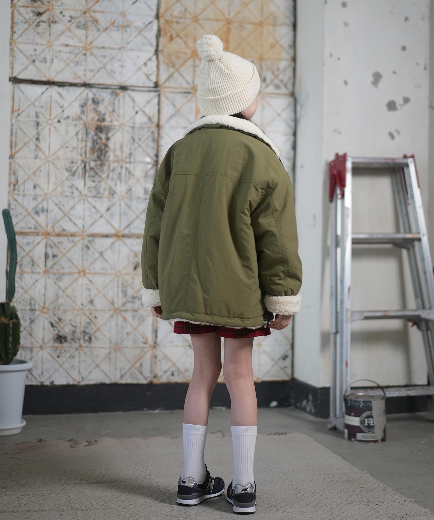 ROXY ロキシー アウター キッズ ジュニア 子供 リバーシブル ナイロン ボア ジャケット 撥水加工 MINI CHEER UP TJK254090(BRN-130cm)