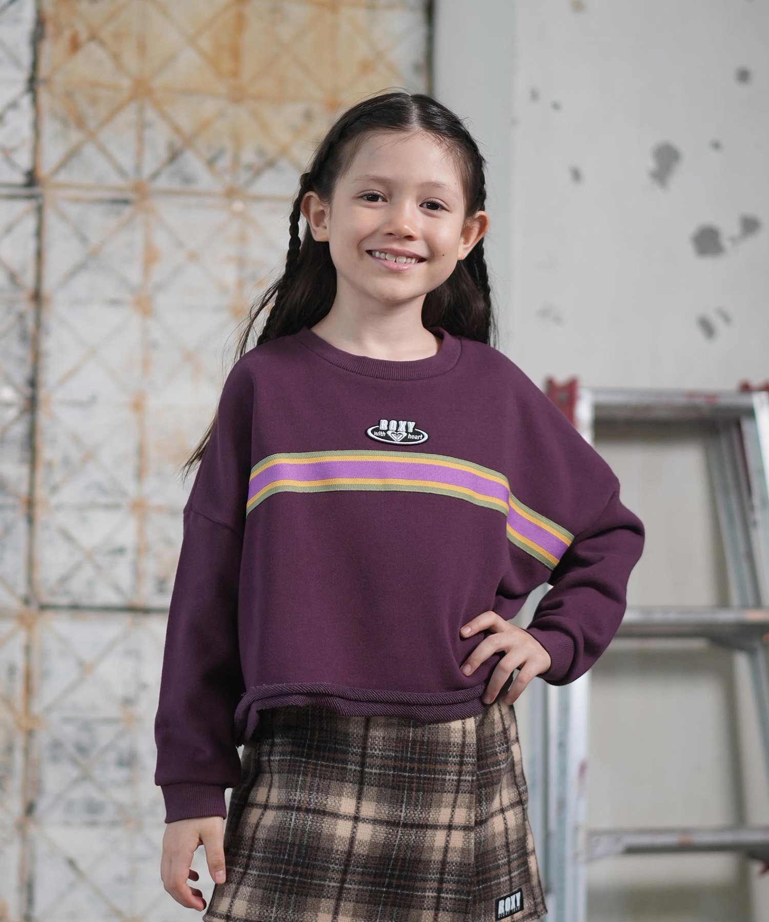 ROXY ロキシー トレーナー スウェット キッズ ジュニア 子供 ショート