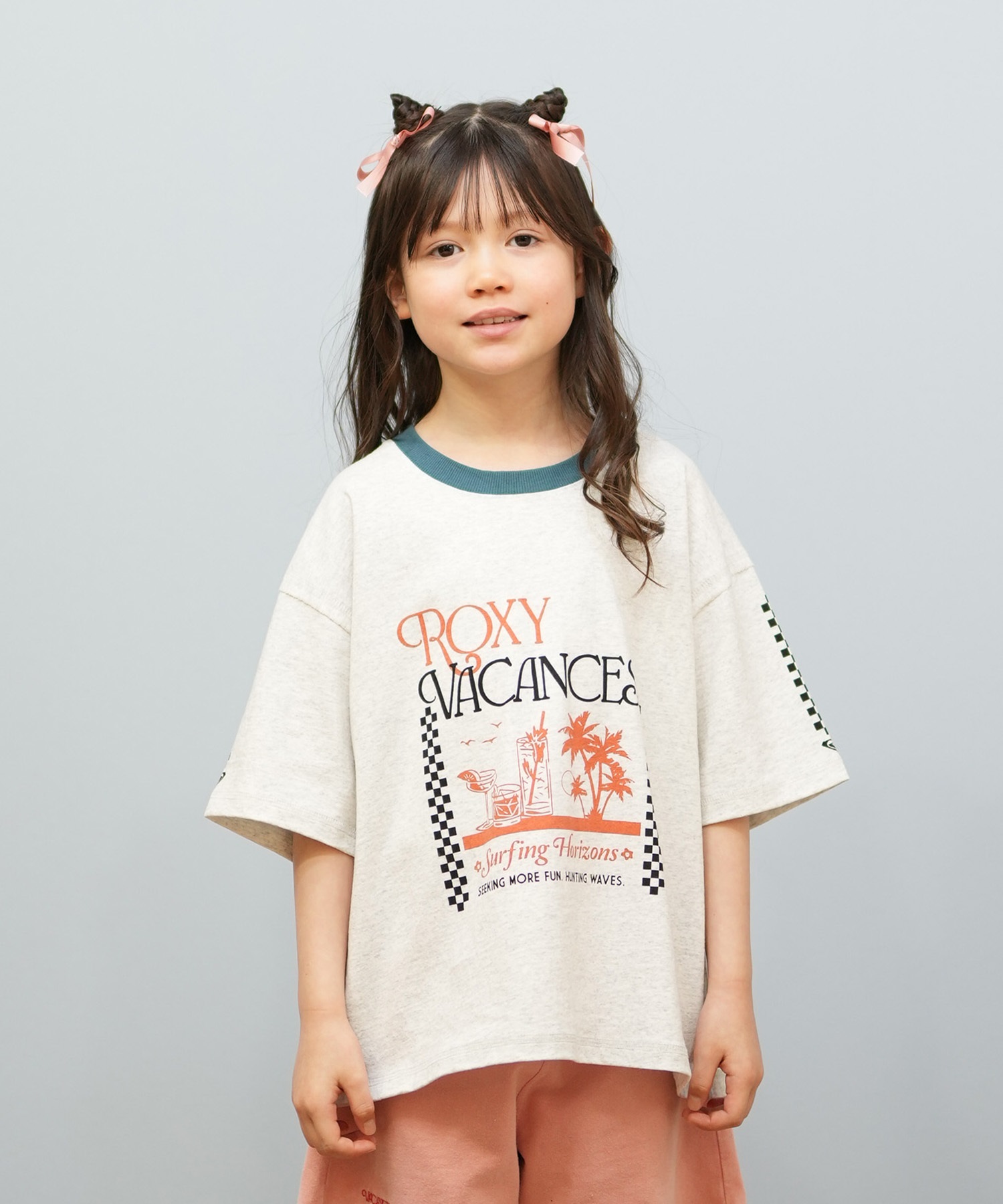 CRストア きなこ デルボー 半袖 Tシャツ Lサイズ 未着用品 ROXY ロキシー 半袖 Tシャツ キッズ ジュニア MINI SEEKING MORE