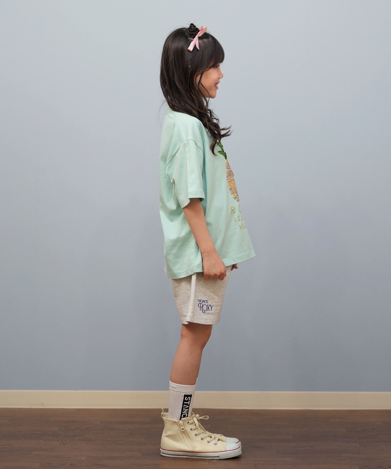 ROXY ロキシー 半袖 Tシャツ キッズ ジュニア 子供 スパンコール MINI
