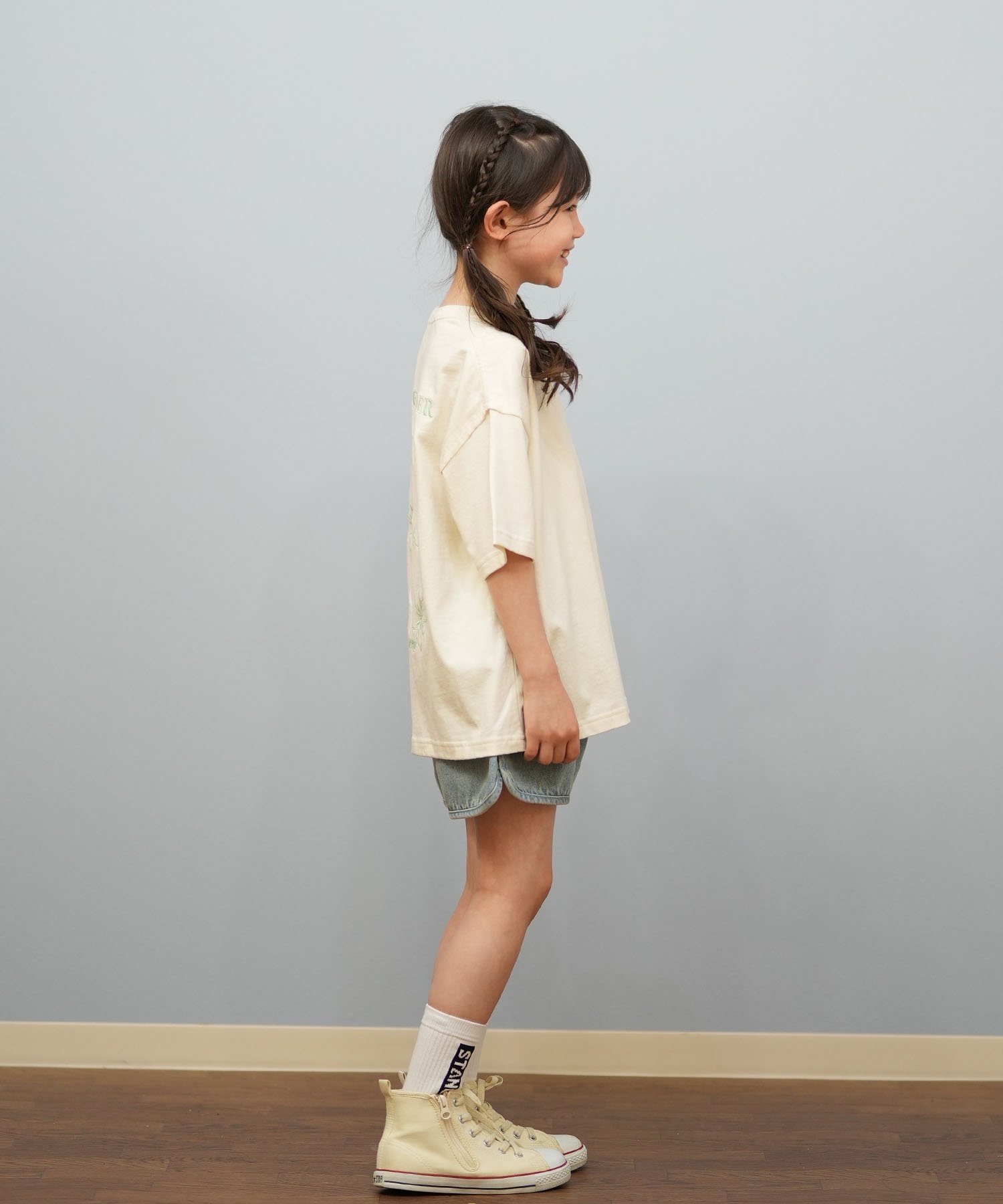ROXY ロキシー 半袖 Tシャツ キッズ ジュニア 子供 刺しゅう 花