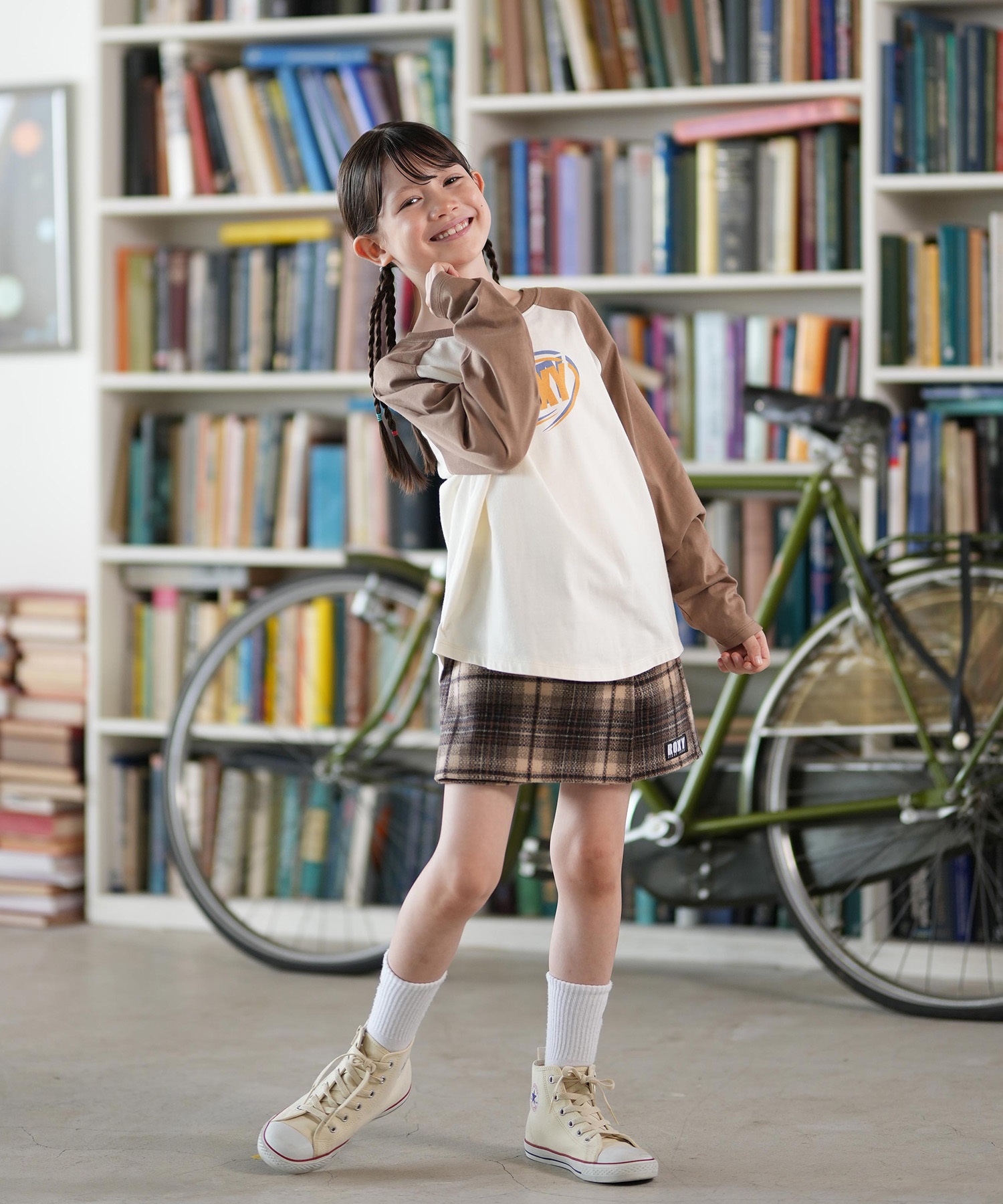 ROXY ロキシー 長袖 Tシャツ ロンT キッズ ジュニア 子供 ラグラン