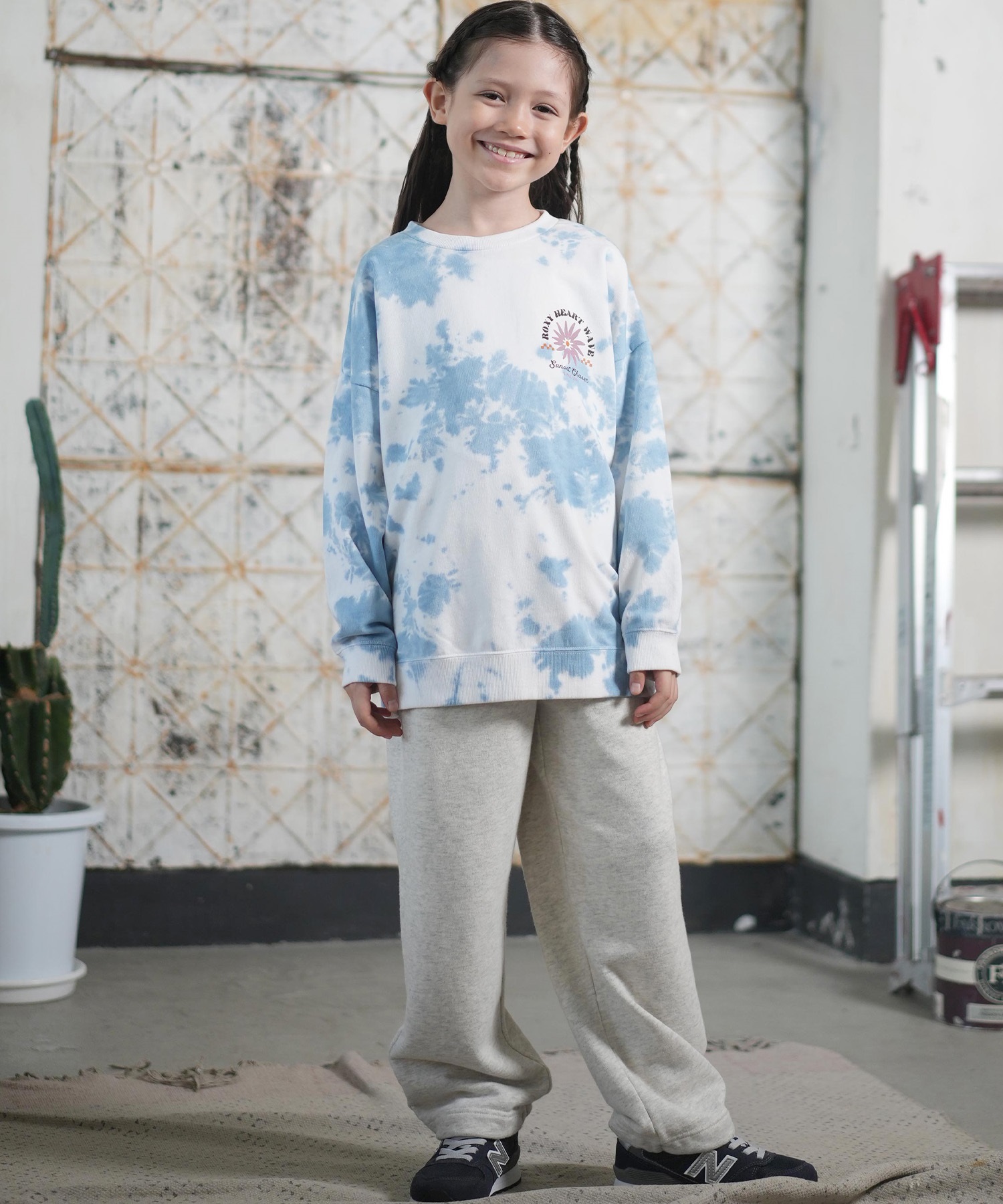 ROXY ロキシー ロングパンツ キッズ ジュニア 子供 スウェット パンツ ロゴ SMU-PANT TPT254617M(BLK-130cm)