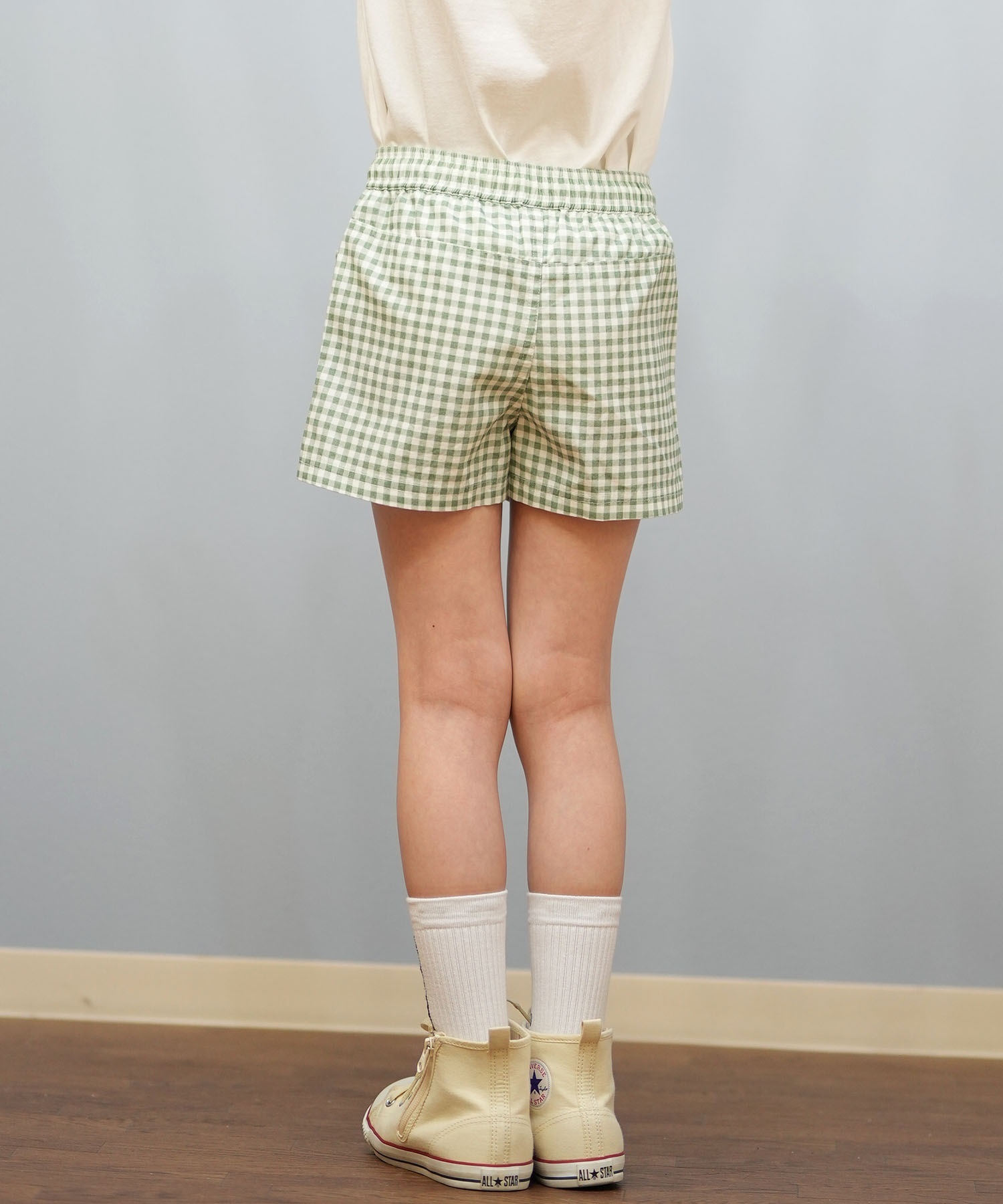 ROXY ロキシー 水着 トランクス キッズ ショートパンツ ボードショーツ 水陸両用 MINI PICNIC GINGHAM SHORT TBS251104(BLK-120cm)