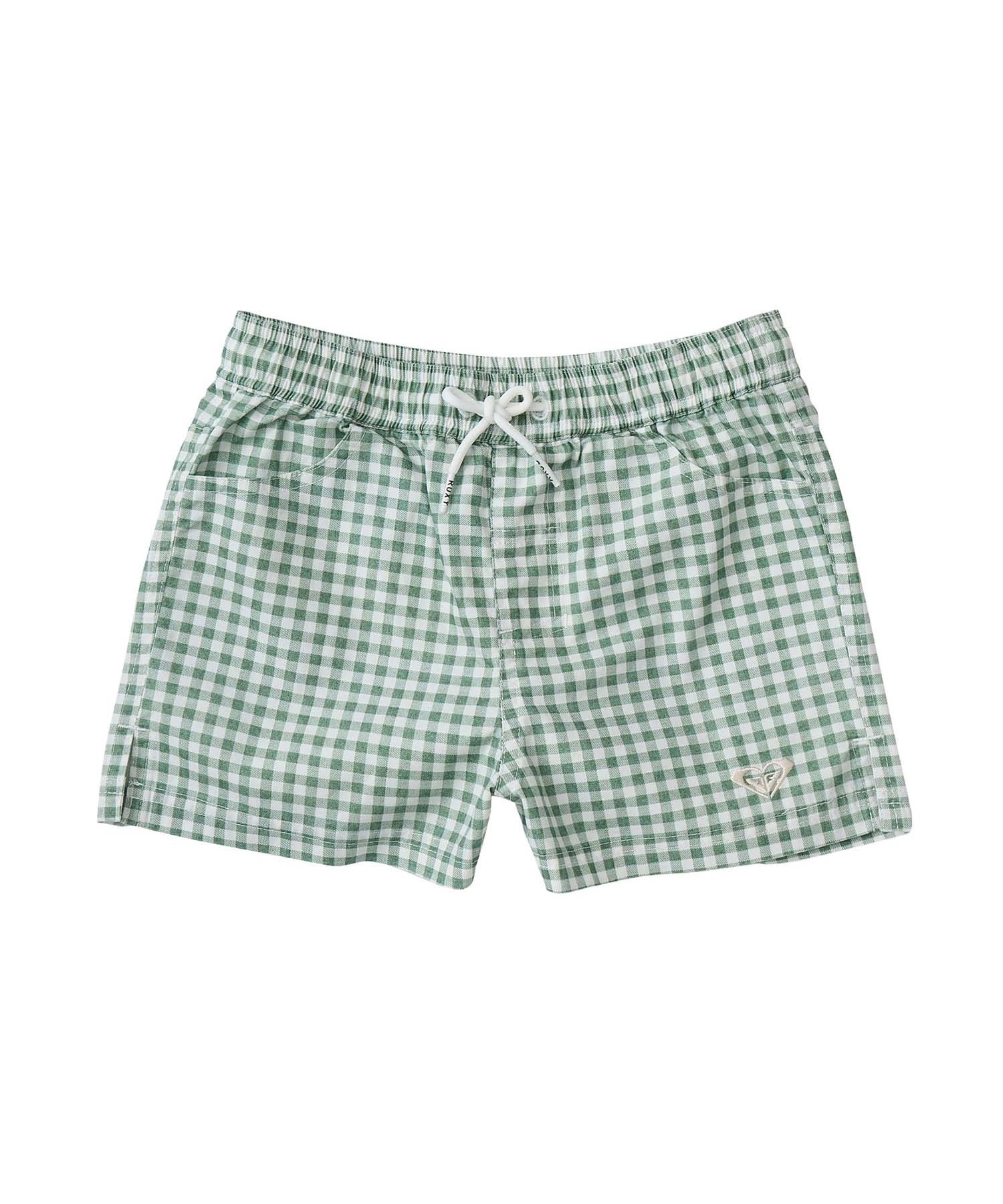 ROXY ロキシー 水着 トランクス キッズ ショートパンツ ボードショーツ 水陸両用 MINI PICNIC GINGHAM SHORT TBS251104(BLK-120cm)