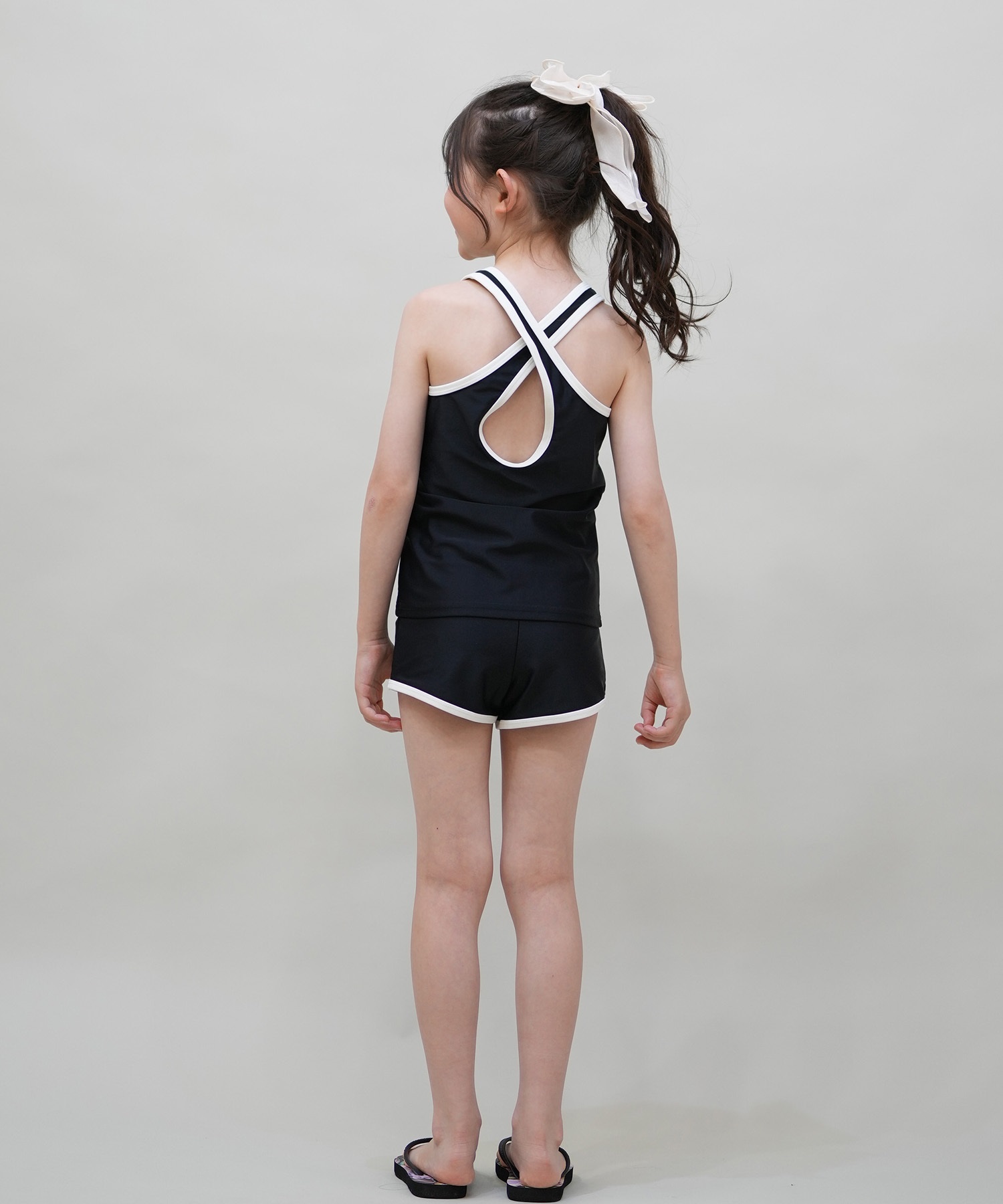 ROXY ロキシー 水着 タンキニ キッズ ジュニア 子供 女の子 ガールズ MINI DEEP WATER TSW251100(BLK-130cm)