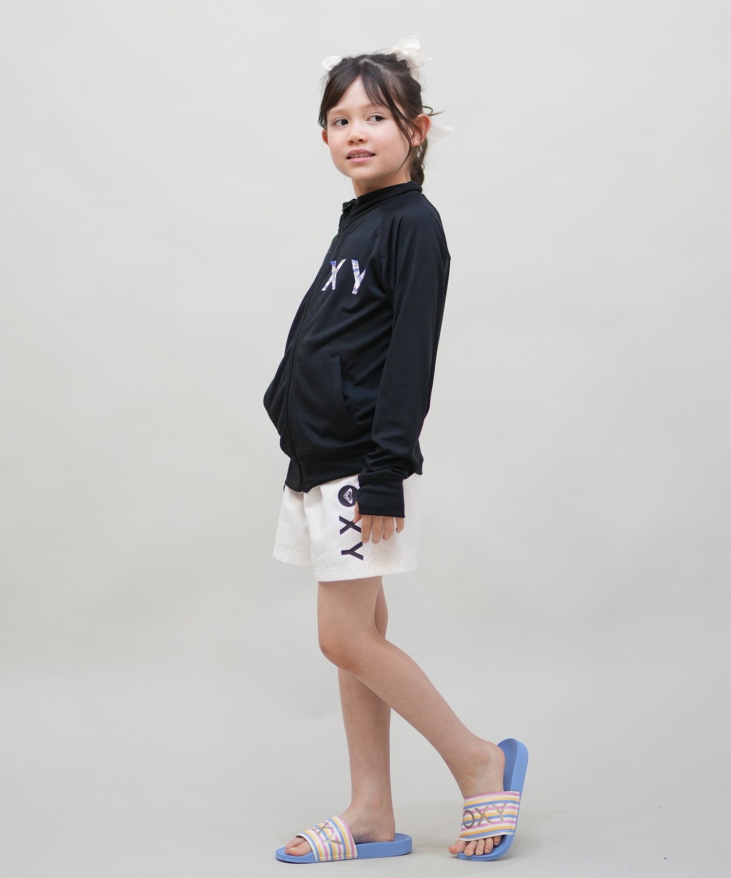 ROXY ロキシー 水着 ラッシュガード ジップアップ キッズ 子供 MINI