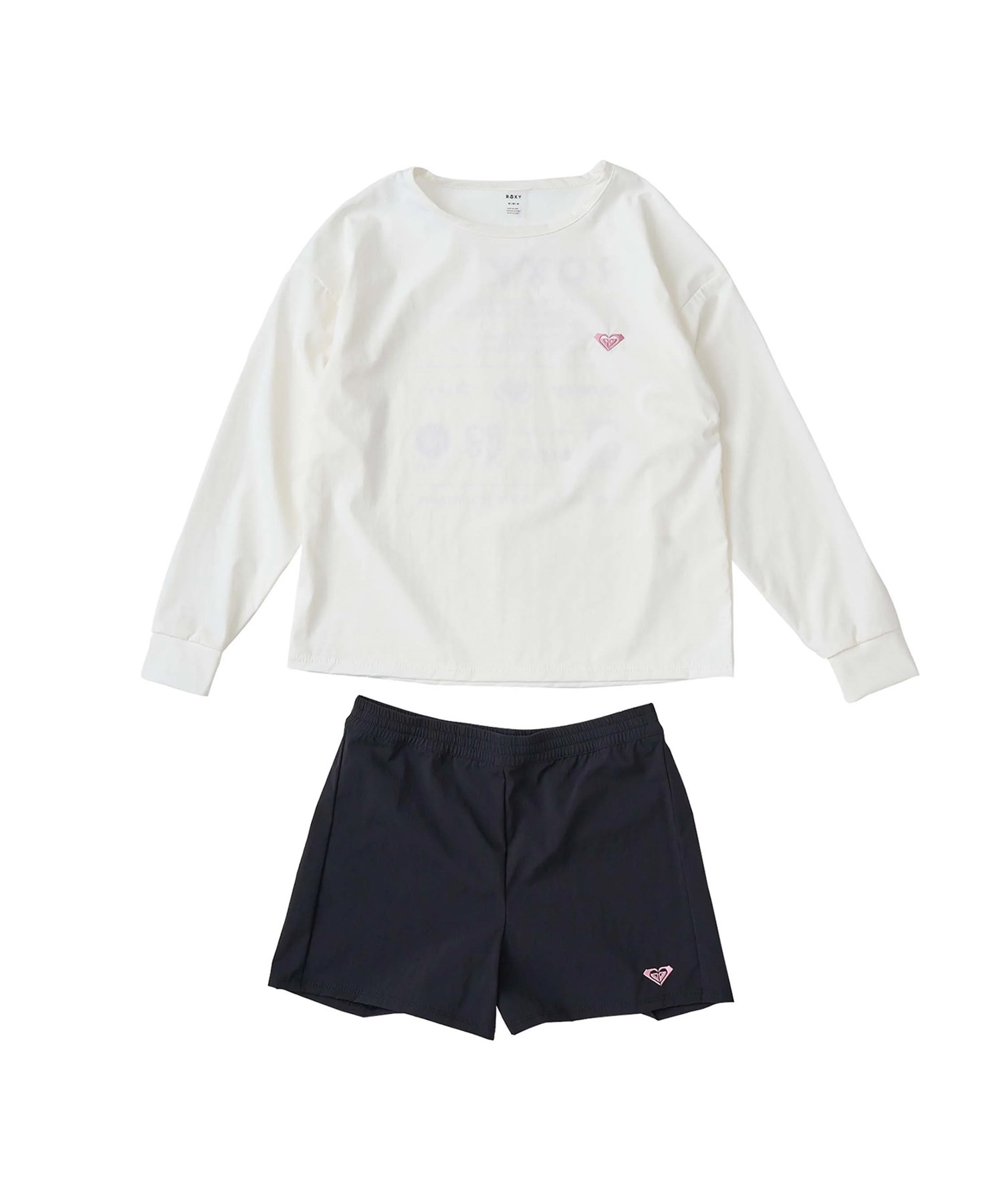 ROXY ロキシー 水着 ラッシュガード 2点セット キッズ 長袖 Tシャツ