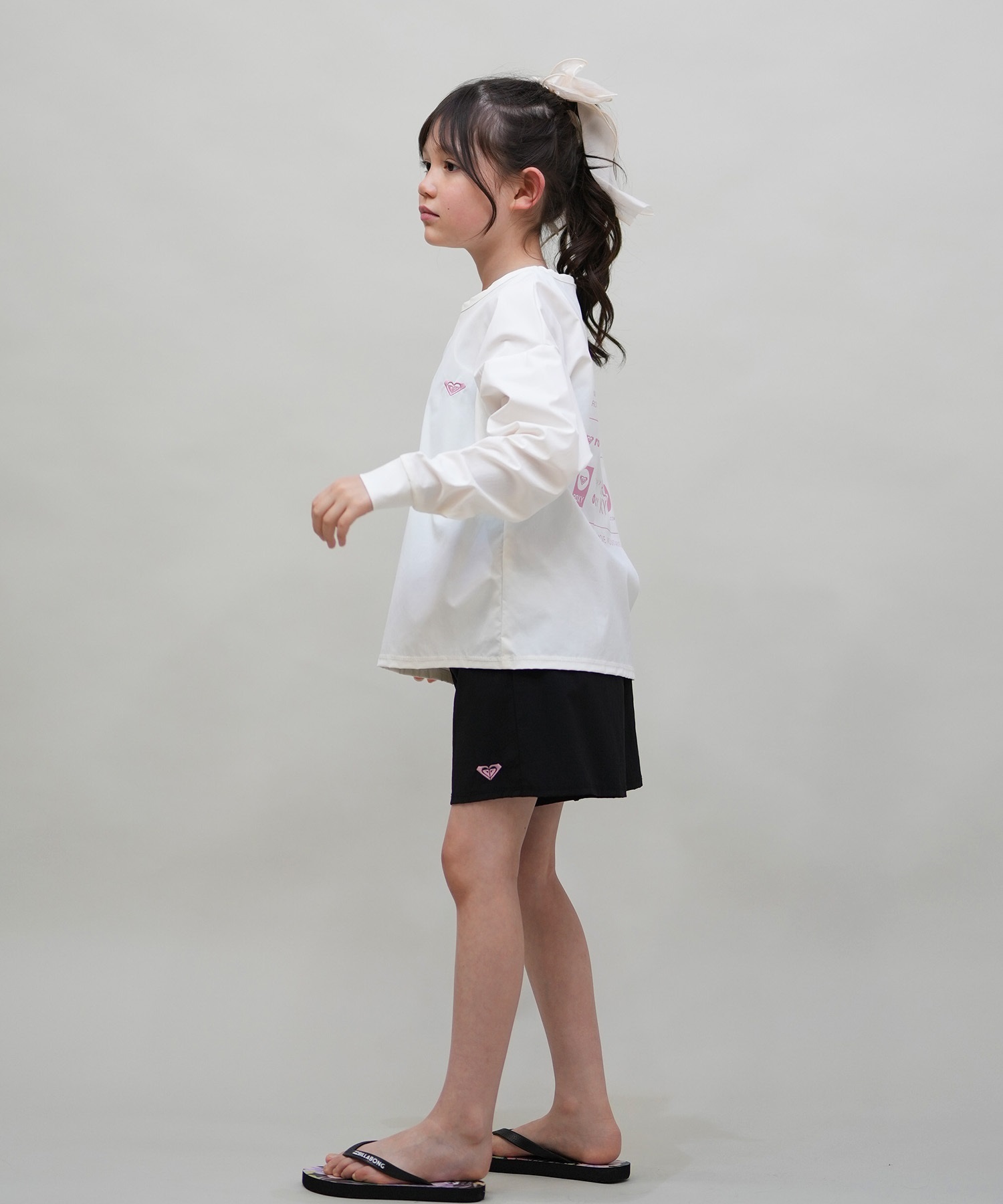 ROXY ロキシー 水着 ラッシュガード 2点セット キッズ 長袖 T