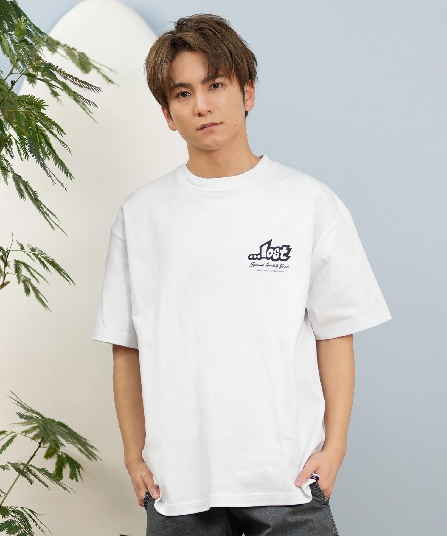 LOST ロスト 半袖 Tシャツ メンズ バックプリント ボックスロゴ