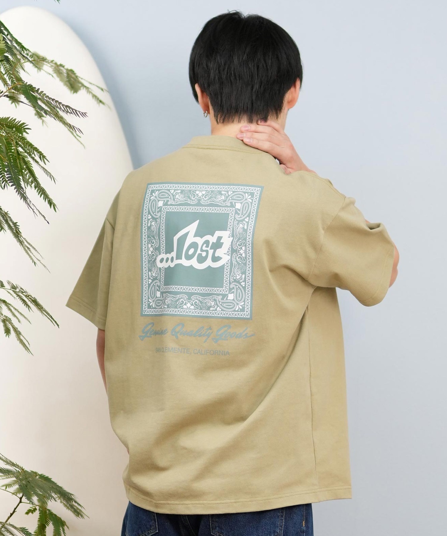 LOST ロスト 半袖 Tシャツ メンズ バックプリント ボックスロゴ
