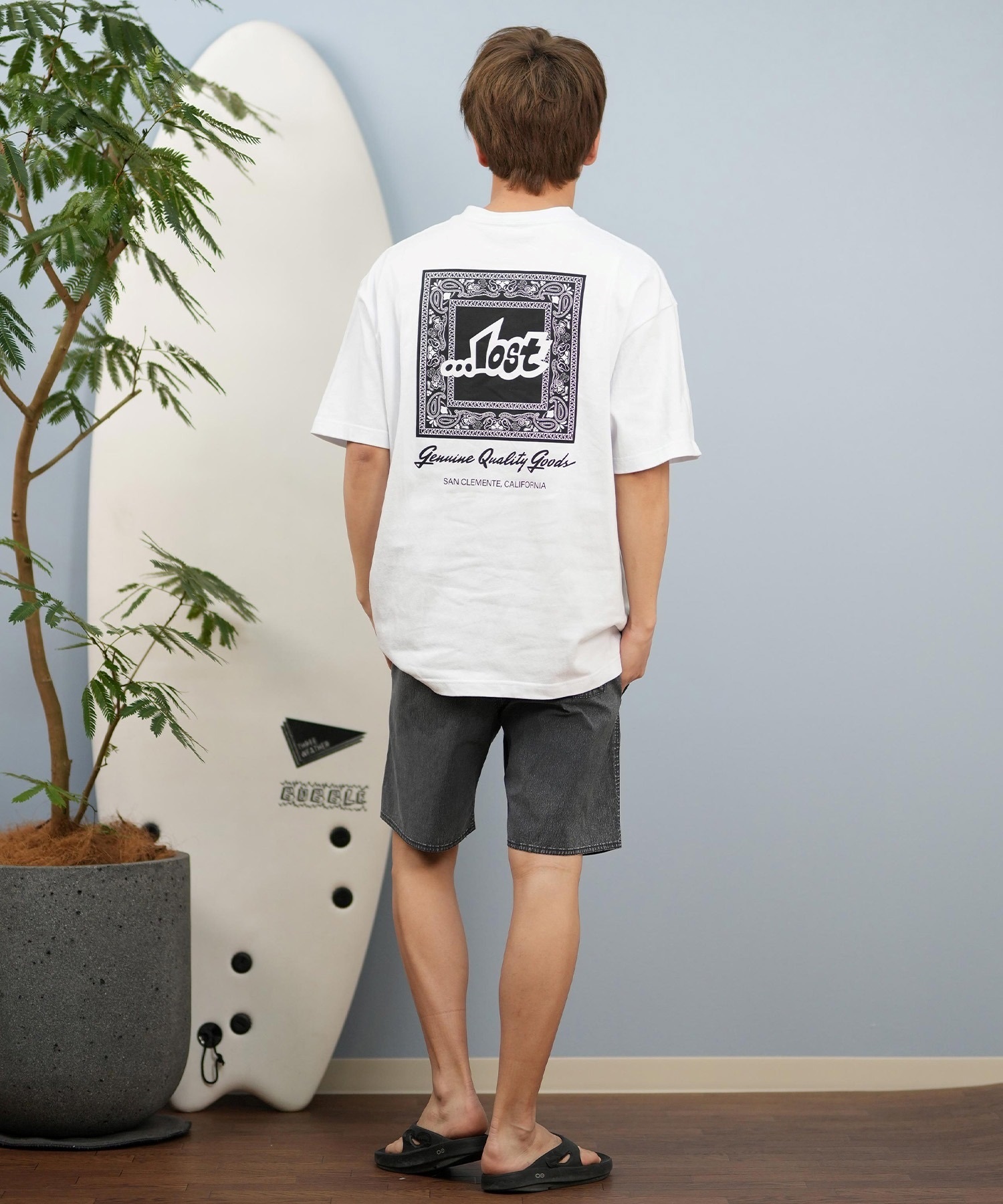 LOST ロスト 半袖 Tシャツ メンズ バックプリント ボックスロゴ