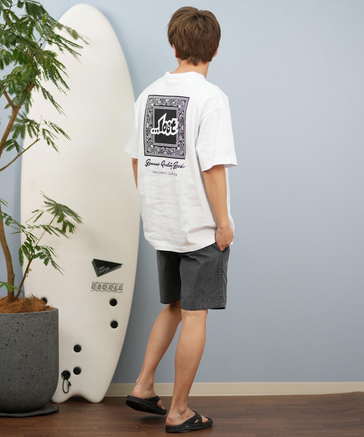 LOST ロスト 半袖 Tシャツ メンズ バックプリント ボックスロゴ