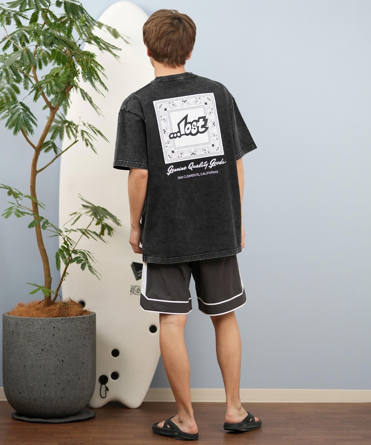 LOST ロスト 半袖 Tシャツ メンズ バックプリント ボックスロゴ