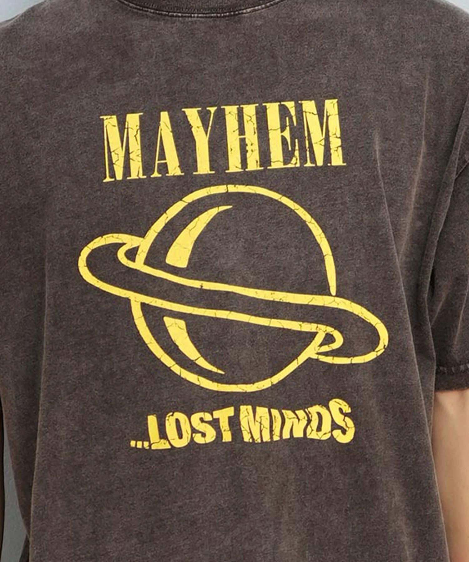 LOST ロスト 半袖 Tシャツ メンズ フロントプリント バンドT L25S-2108 ムラサキスポーツ限定(BLK1-M)