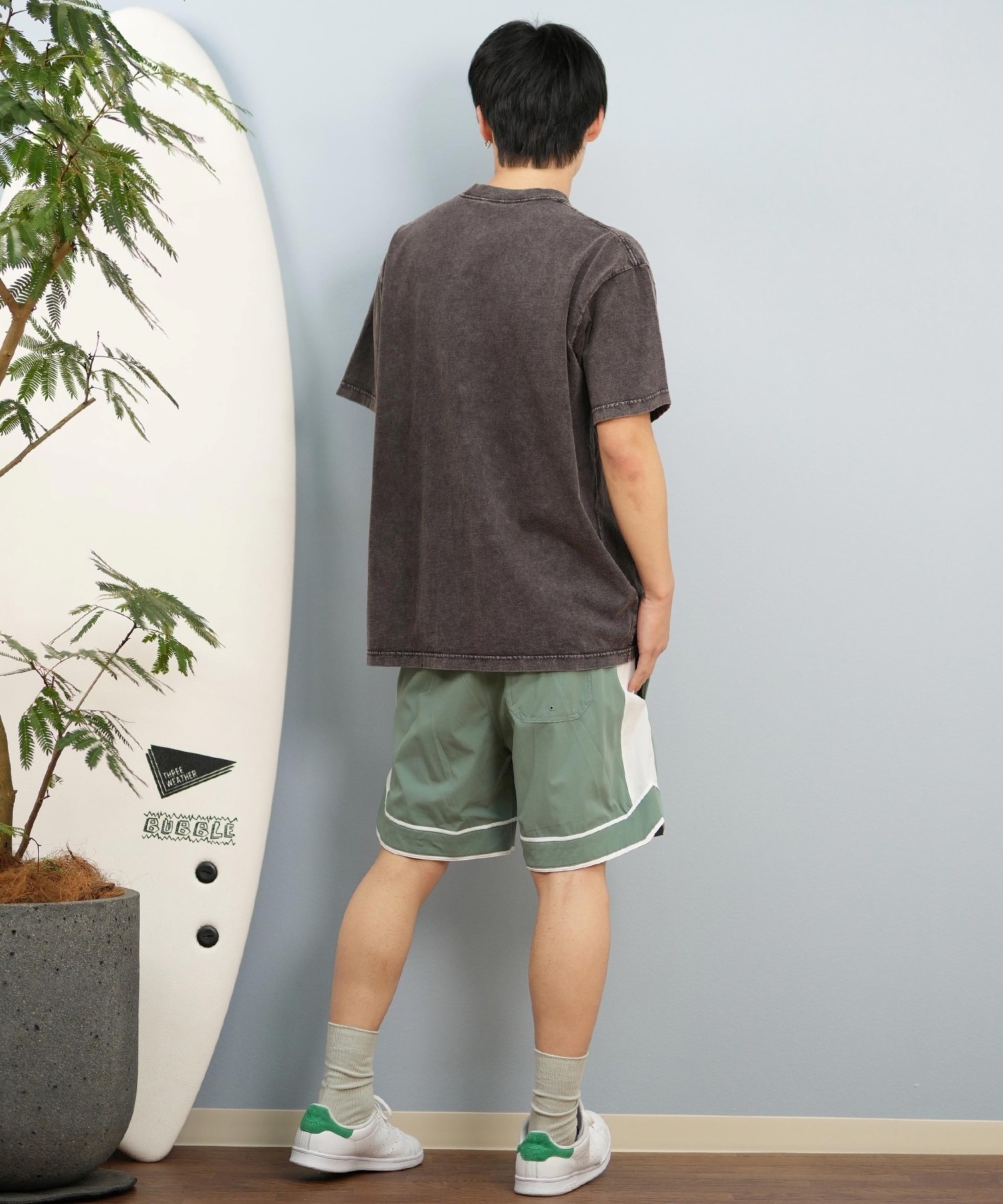 LOST ロスト 半袖 Tシャツ メンズ フロントプリント バンドT L25S-2108 ムラサキスポーツ限定(BLK1-M)