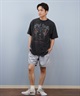 LOST ロスト 半袖 Tシャツ メンズ 古着風 ヴィンテージ加工 フロントプリント L25S-2112 ムラサキスポーツ限定(CBK-M)