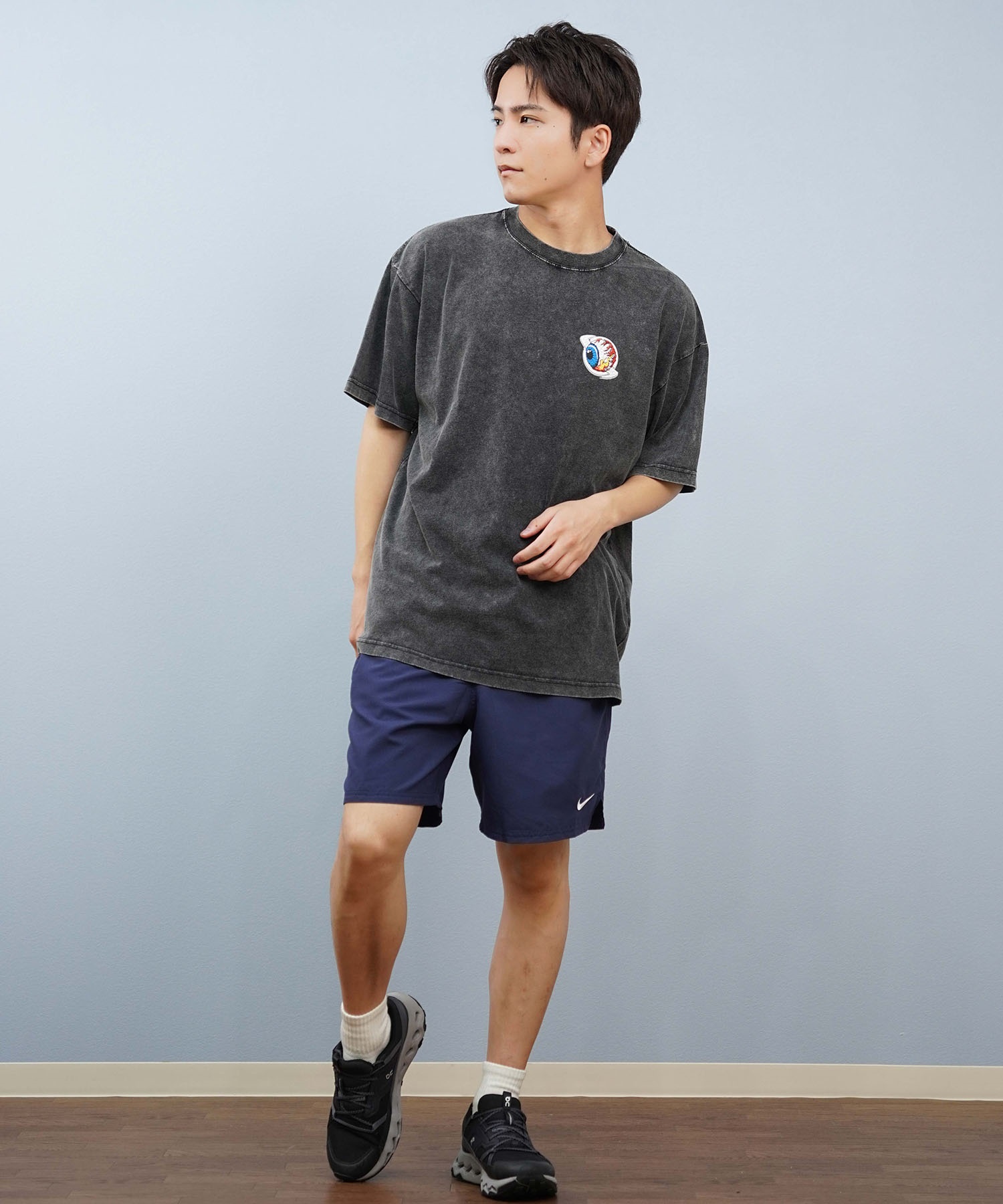 LOST ロスト 半袖 Tシャツ メンズ バックプリント ロゴ L25S-2113 ムラサキスポーツ限定(CBK-M)